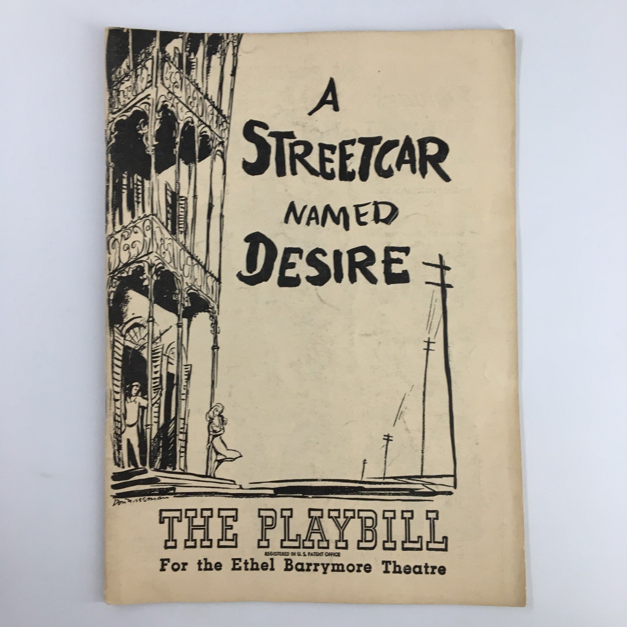 1949 Playbill Ethel Barrymore Theatre A Streetcar Named Desire by Tennessee W.