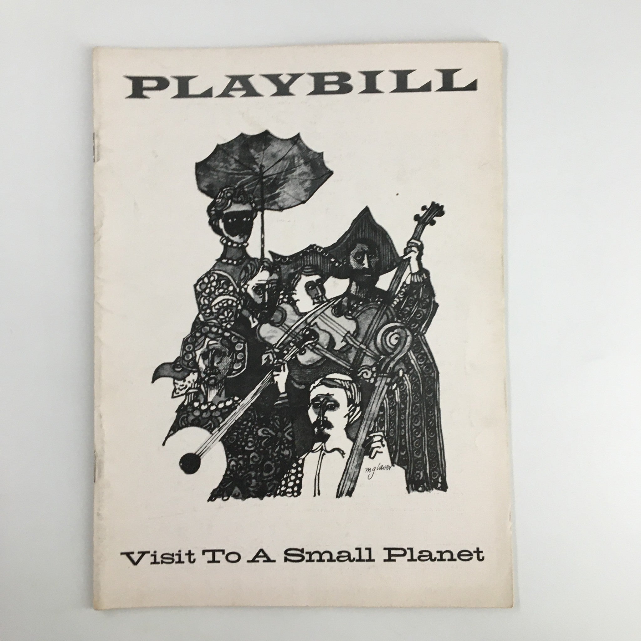 1957 Playbill The Booth Theatre Cyril Ritchard in Visit To A Small Planet