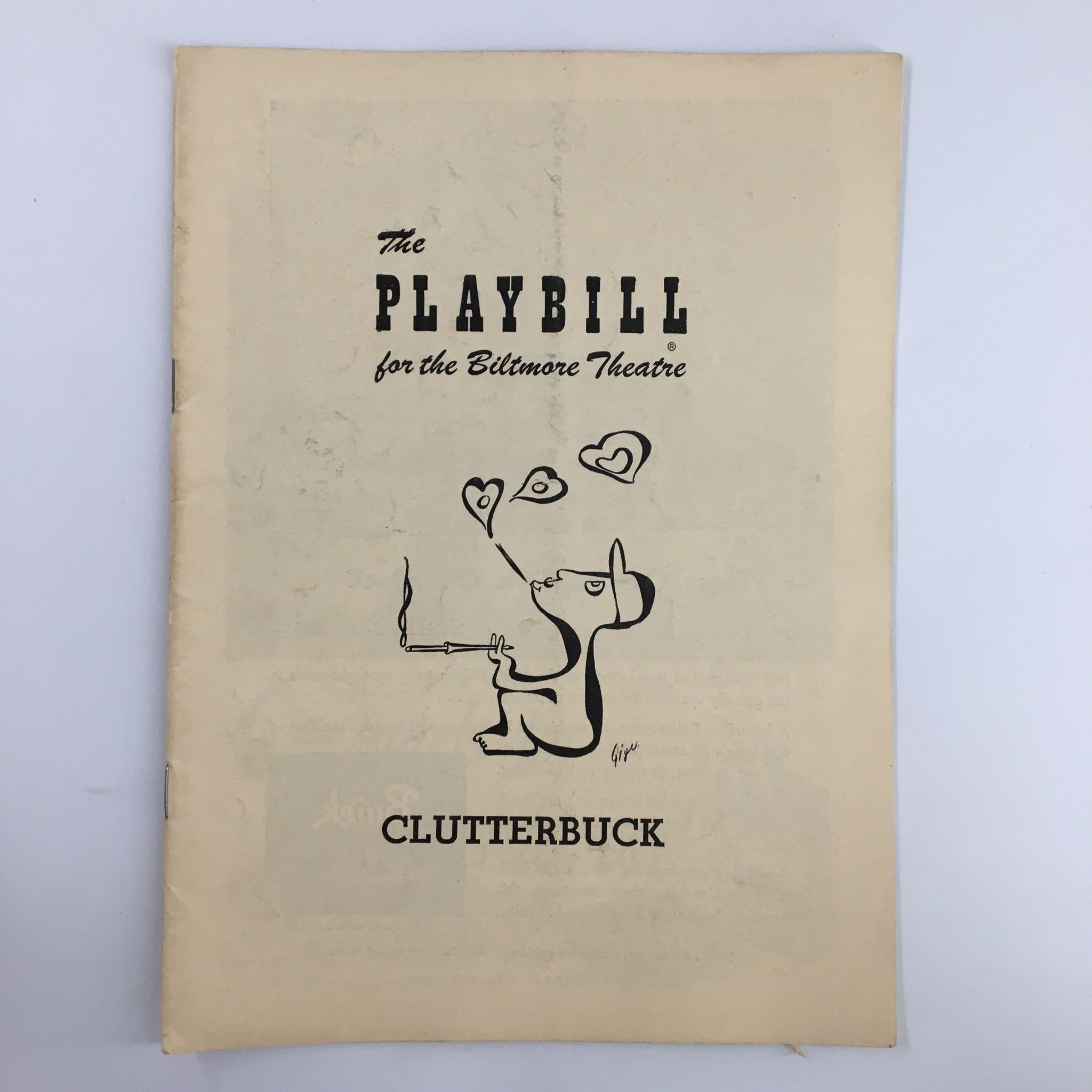 1950 Playbill Biltmore Theatre Arthur Margetson in Clutterbuck by Benn W. Levy