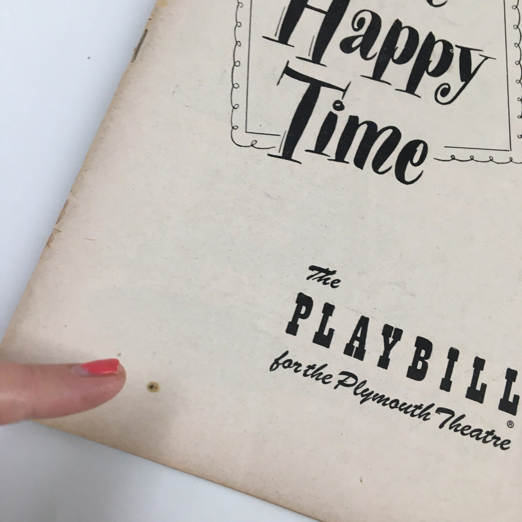 1951 Playbill The Plymouth Theatre The Happy Time A New Comedy by Samuel Taylor