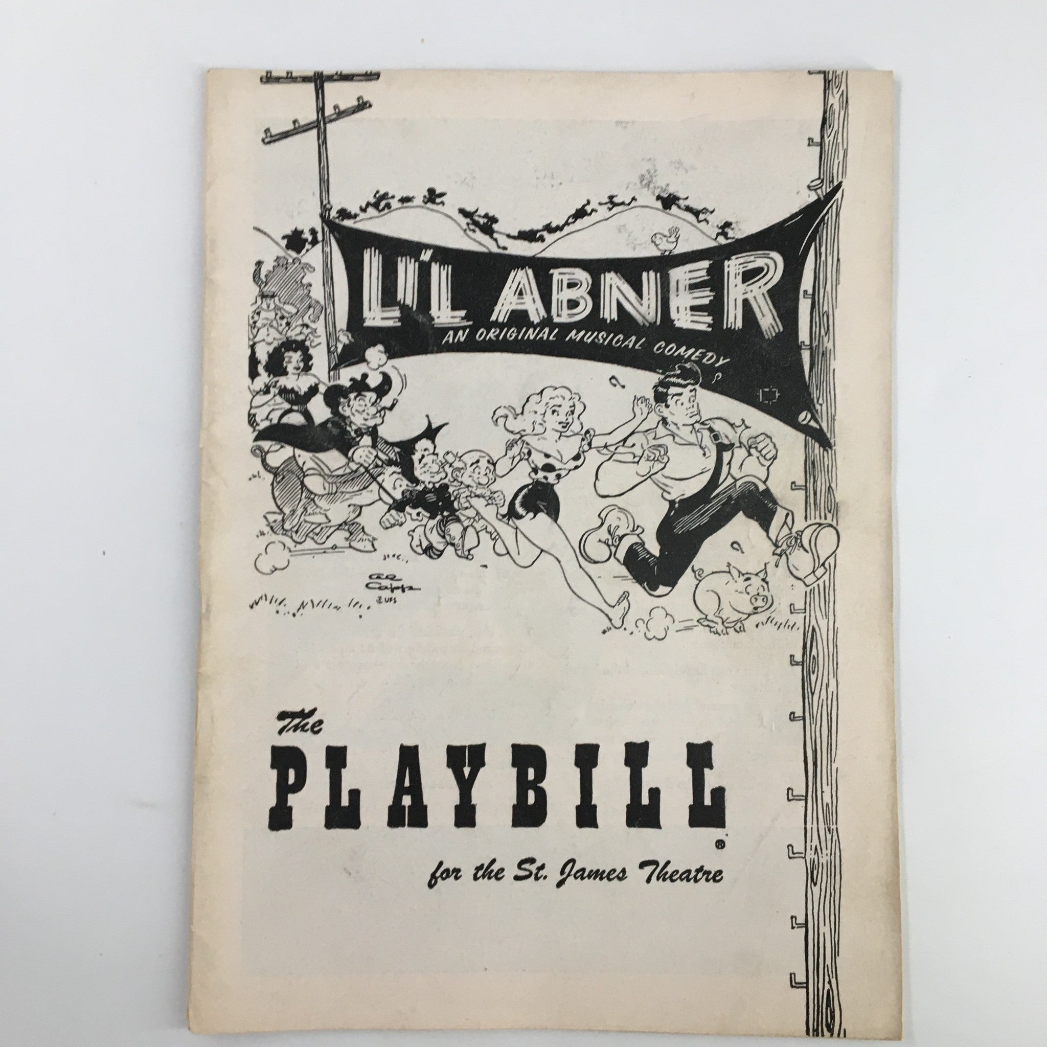 1957 Playbill St. James Theatre Norman Panama, Michael Kidd in Li'L Abner