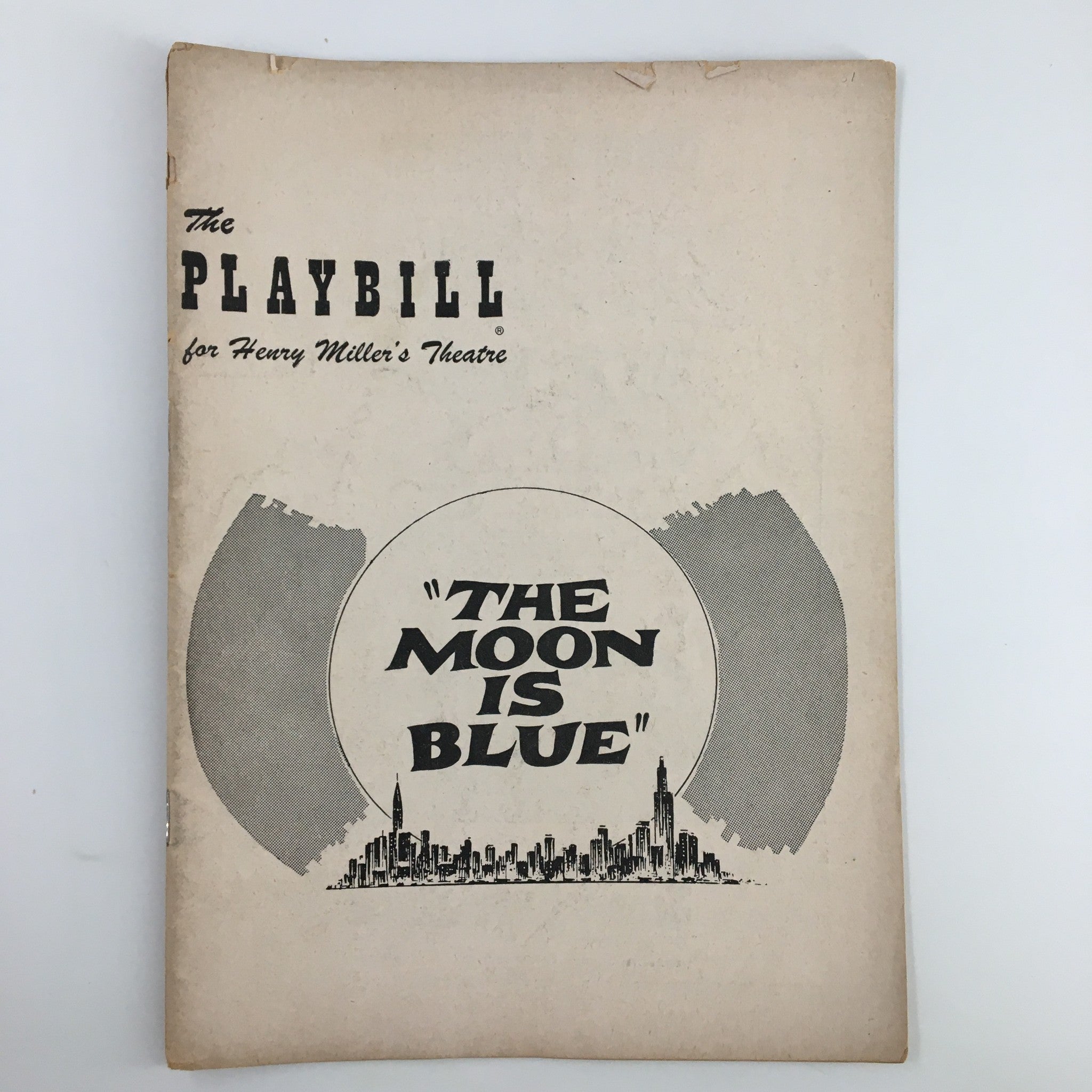 1951 Playbill Henry Miller's Theatre Donald Cook in The Moon is Blue