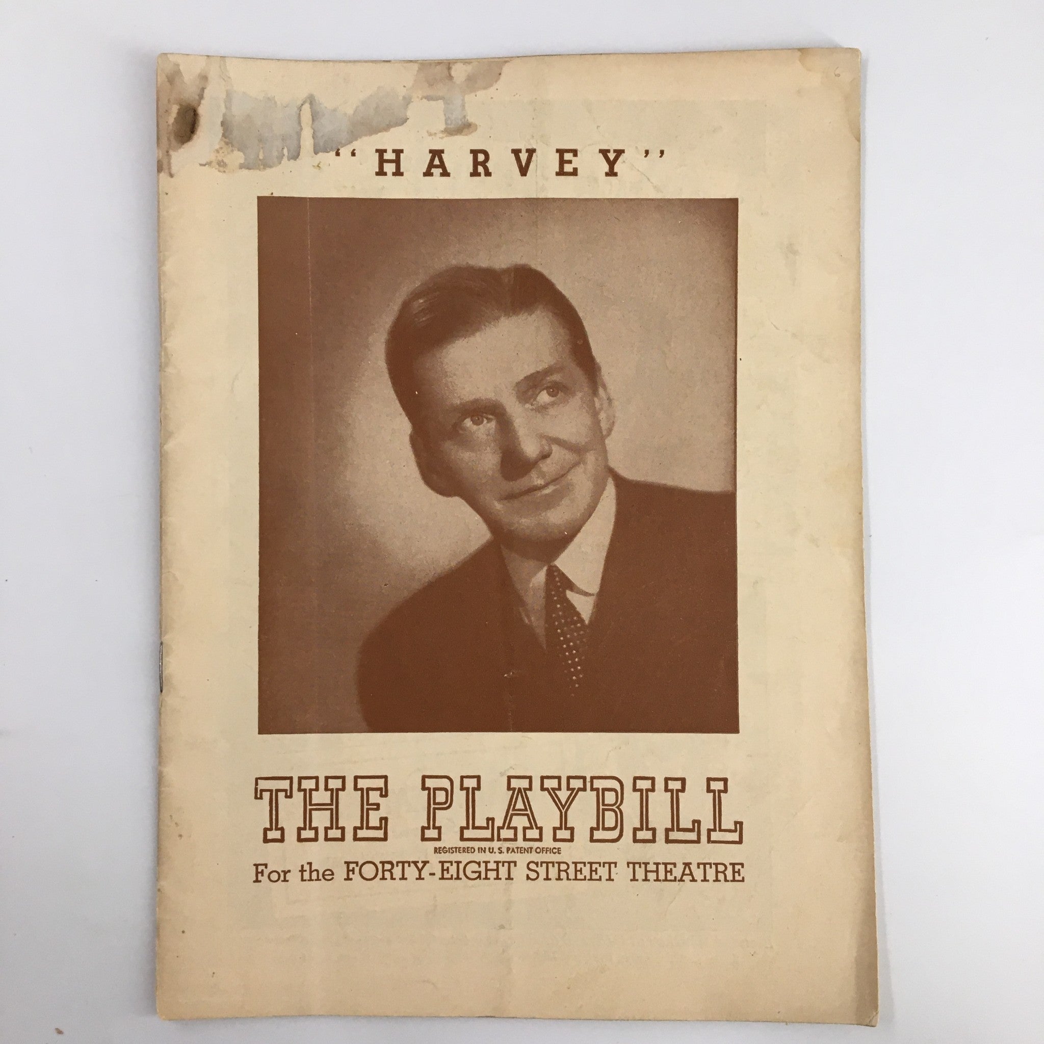 1946 Playbill Forty-Eighth Street Theatre Frank Fay in Harvey by Mary Chase