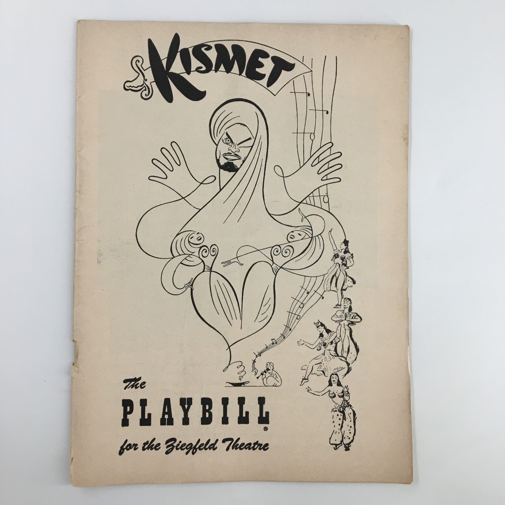 1954 Playbill The Ziegfeld Theatre Alfred Drake in Kismet with Doretta Morrow