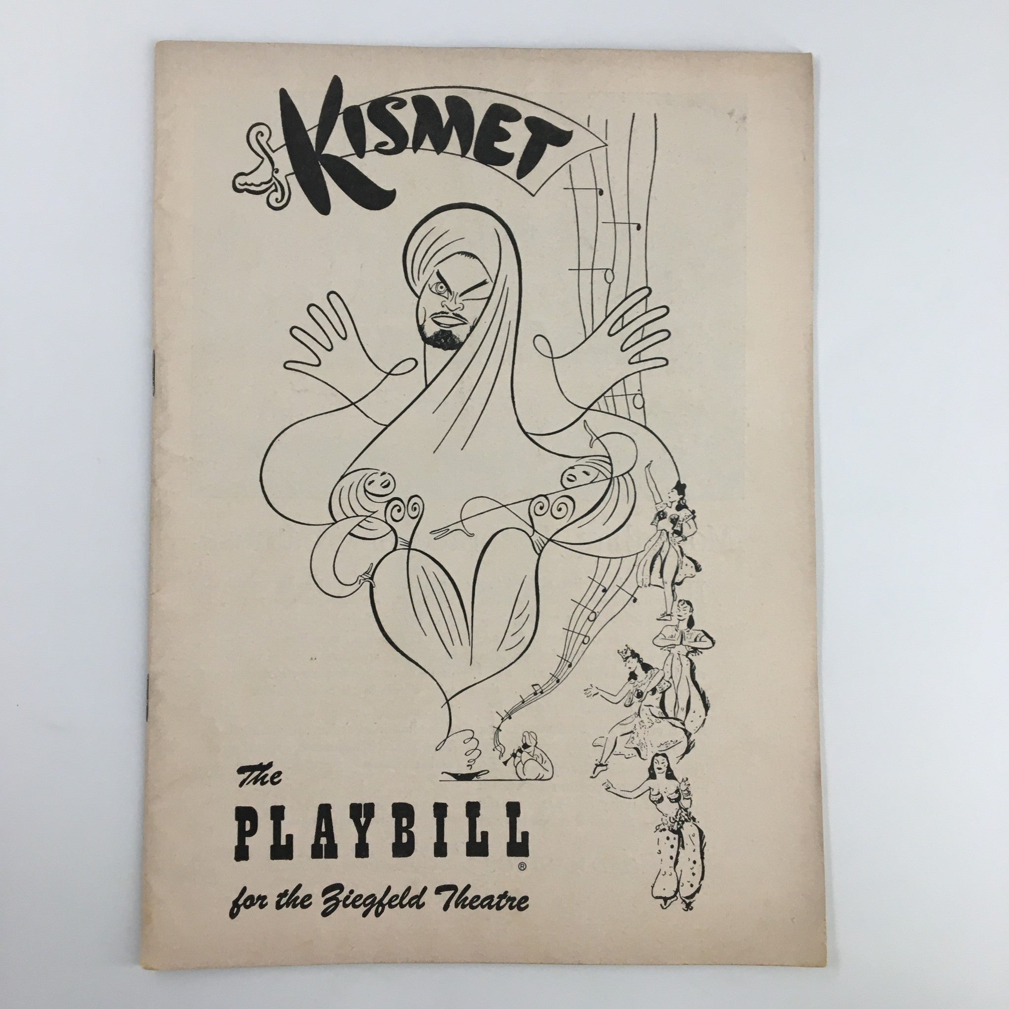 1954 Playbill The Ziegfeld Theatre Alfred Drake in Musical Arabian Night Kismet