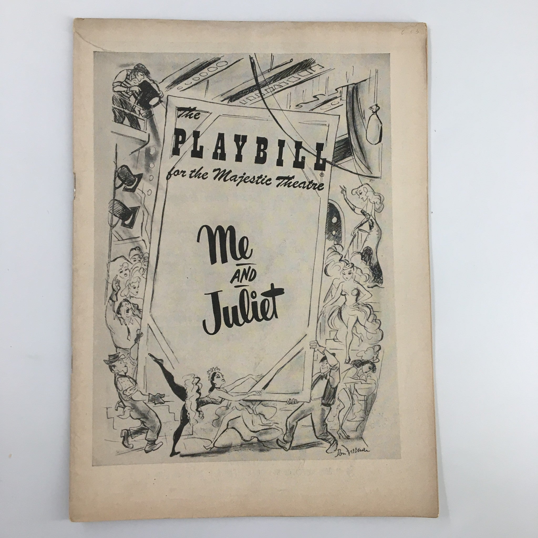 1953 Playbill Majestic Theatre Me and Juliet by Oscar Hammerstein 2nd