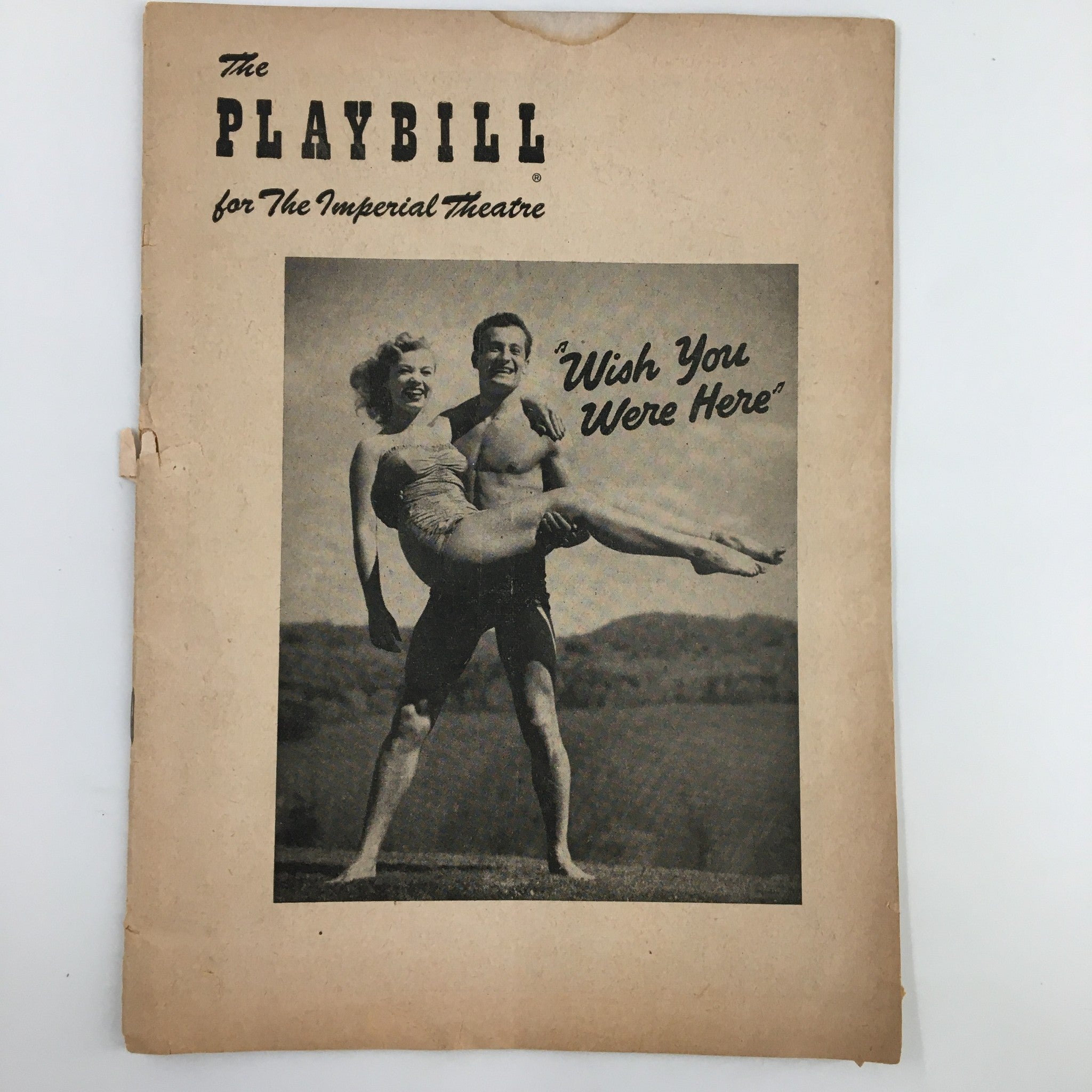 1952 Playbill Imperial Theatre Wish You Were Here by Arthur Kober, Joshua Logan