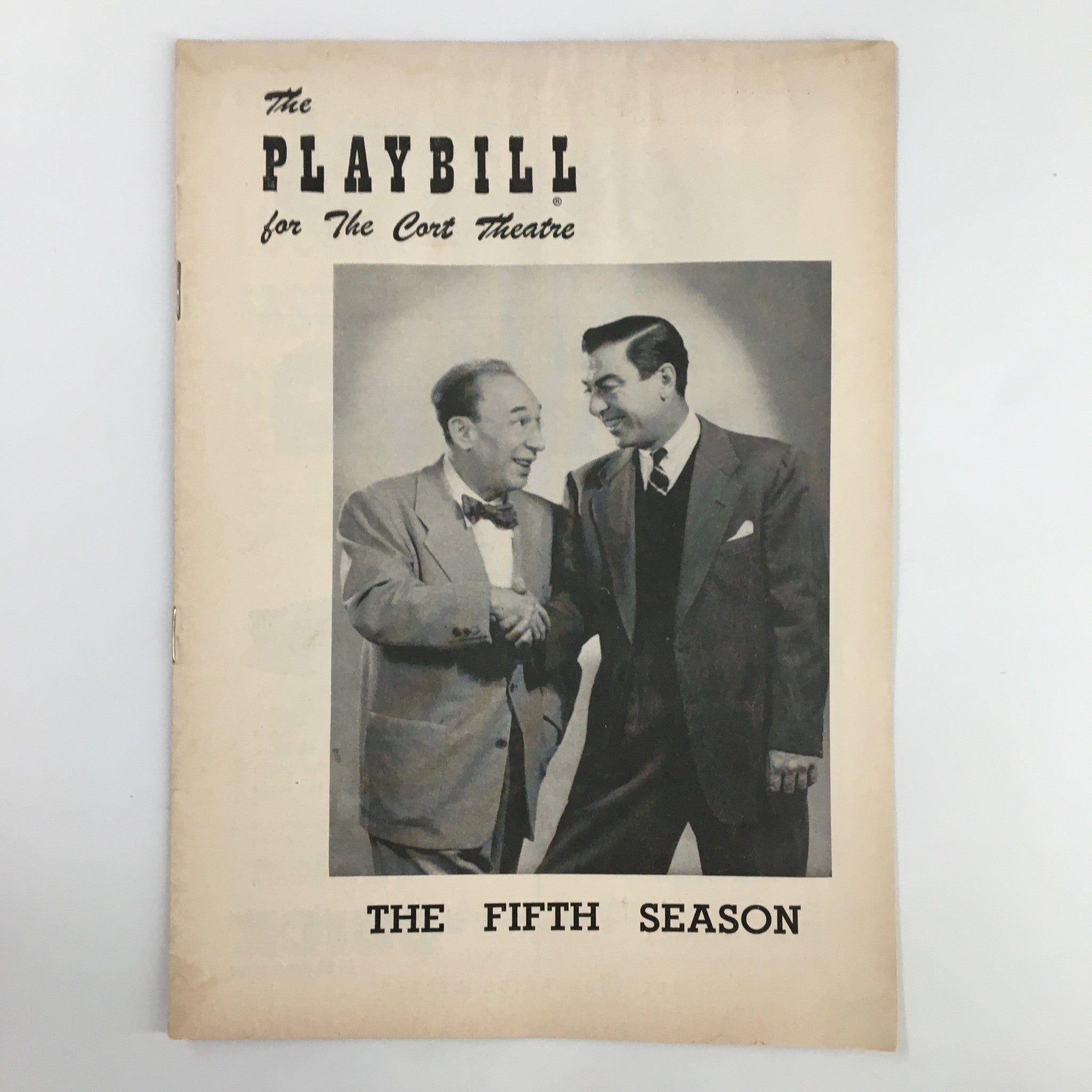 1953 Playbill Cort Theatre Menasha Skulink in The Fifth Season by Sylvia Regan