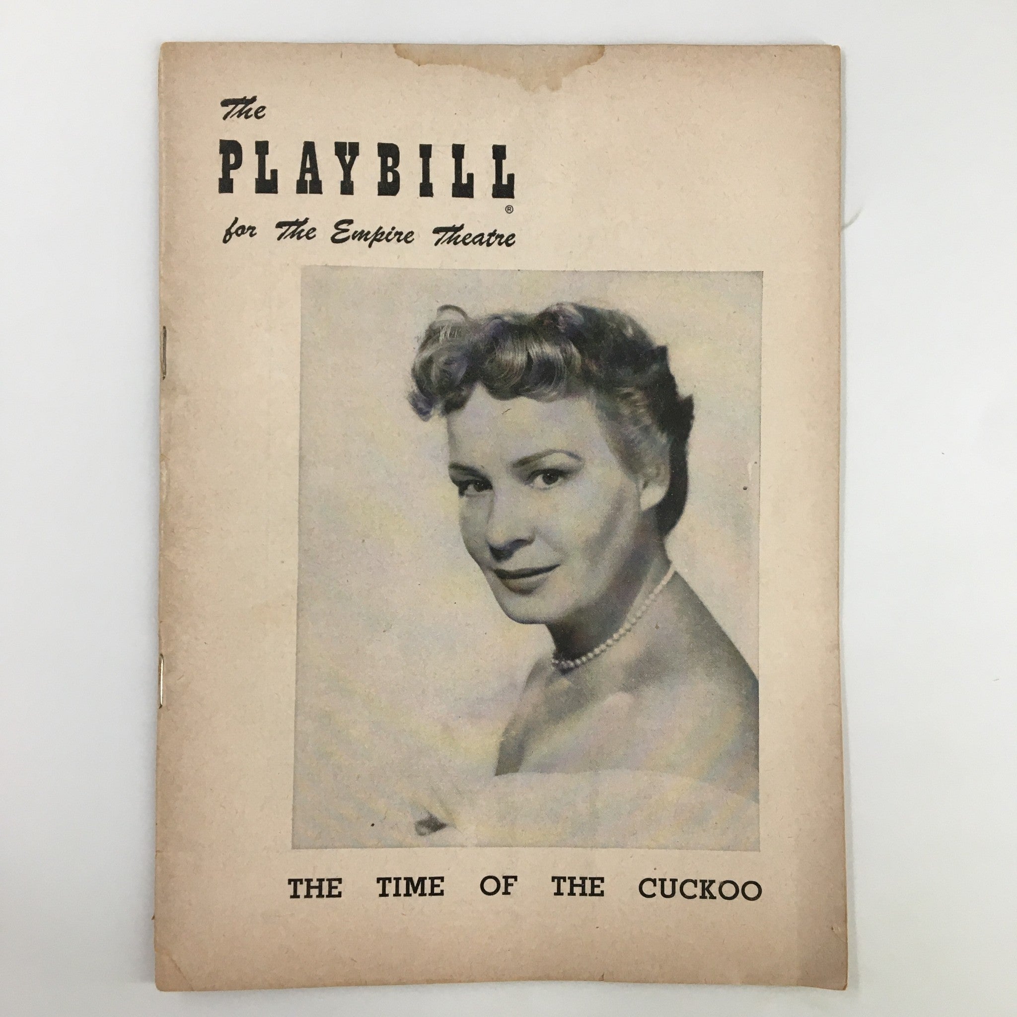 1952 Playbill The Empire Theatre Shirley Booth in The Time of The Cuckoo