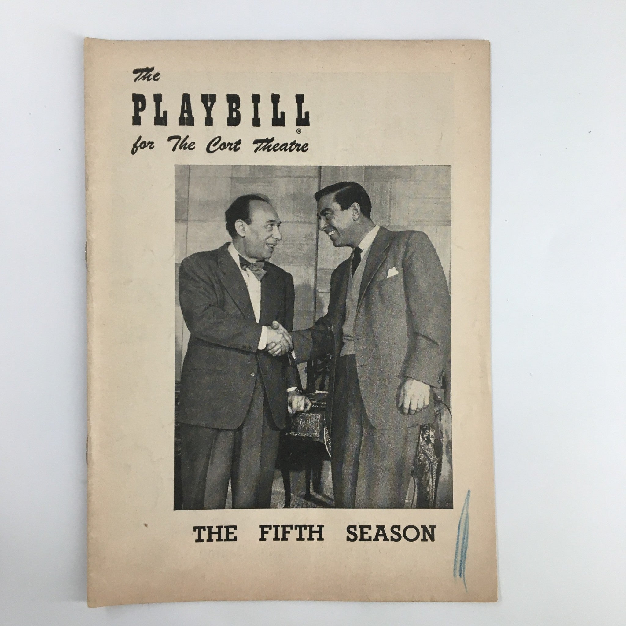 1954 Playbill Cort Theatre Menasha Skulnik in The Fifth Season by Sylvia Regan