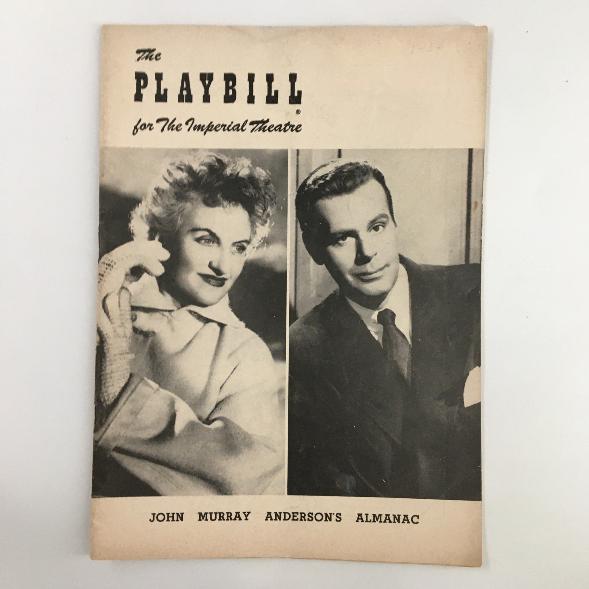 1954 Playbill Imperial Theatre Hermione Gingold, John Murray Anderson's Almanac