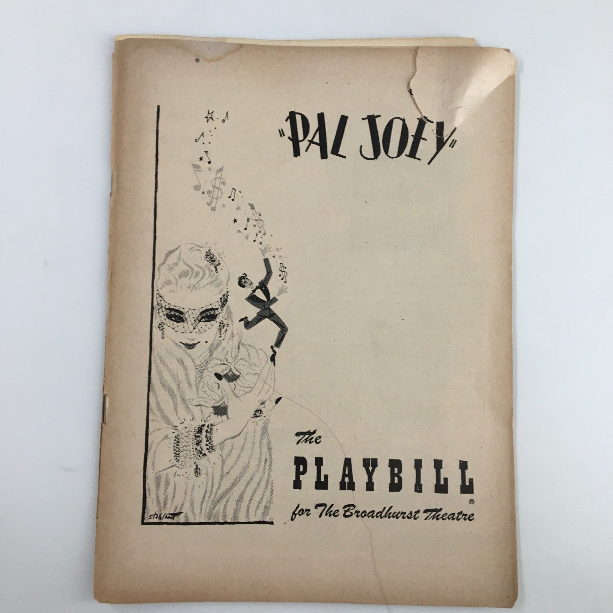 1952 Playbill The Broadhurst Theatre Vivienne Segal, Harold Lang in Pal Joey