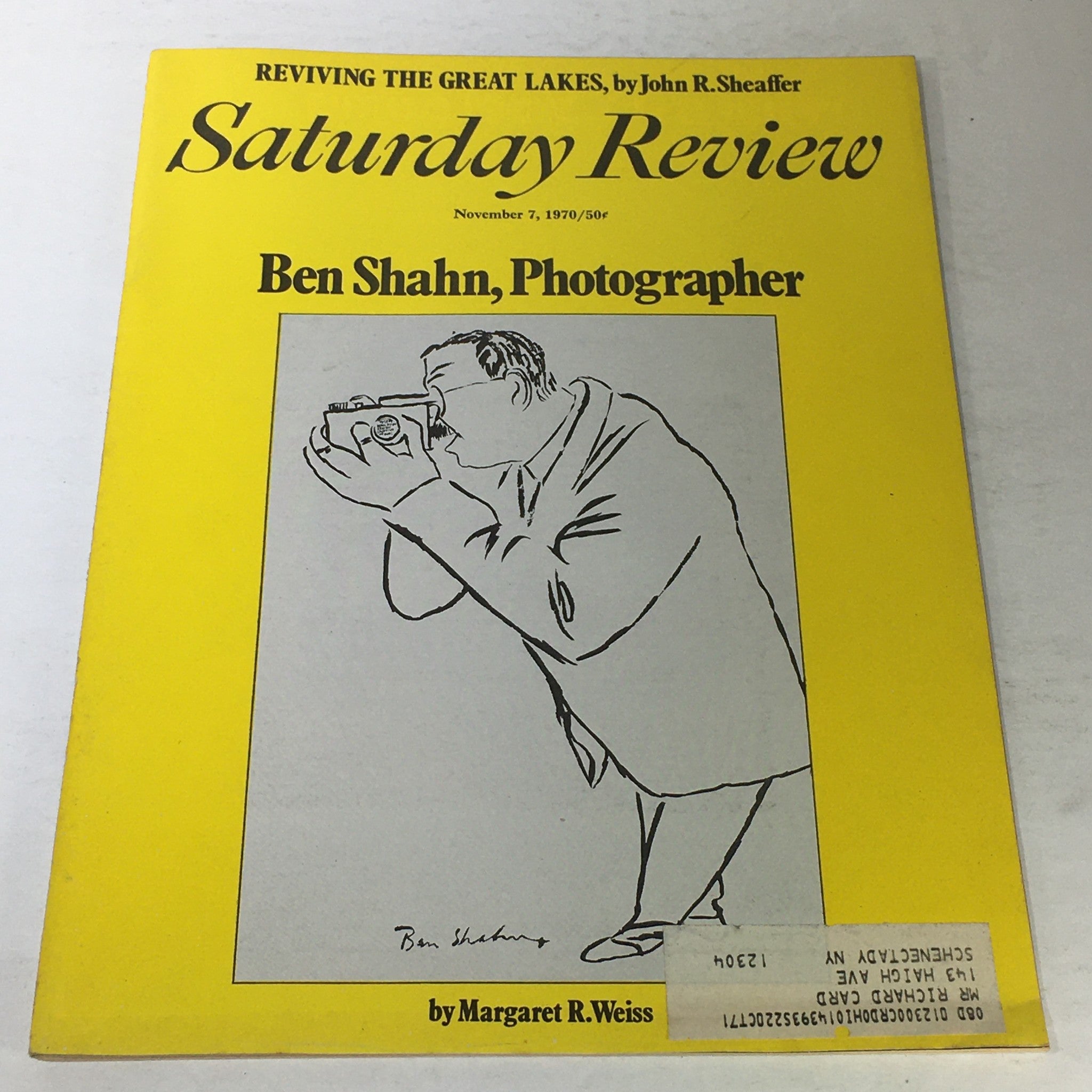 VTG Saturday Review: November  7 1970 - Ben Shahn, Photographer