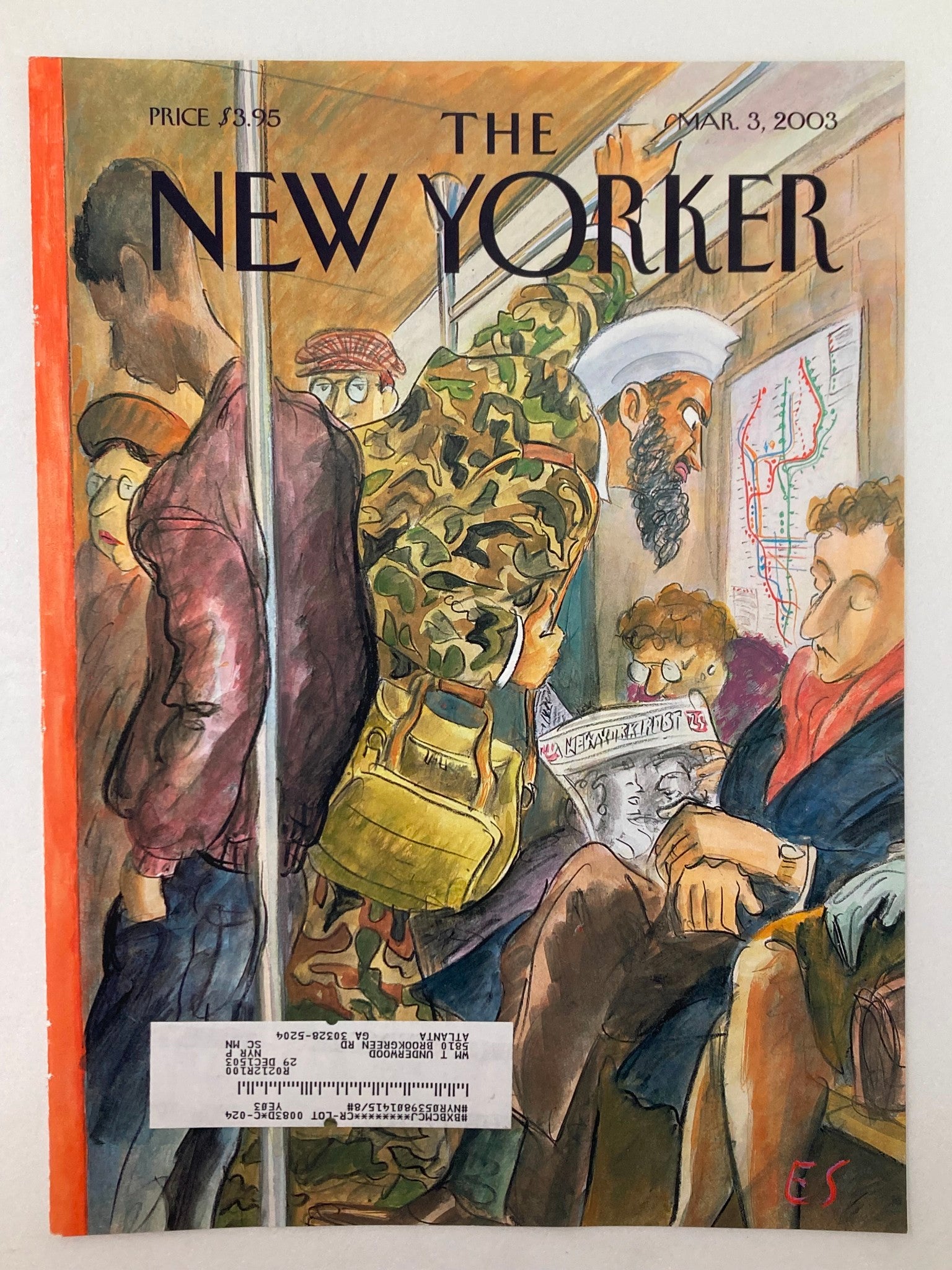 COVER ONLY The New Yorker March 3 2003 Tourist by Edward Sorel