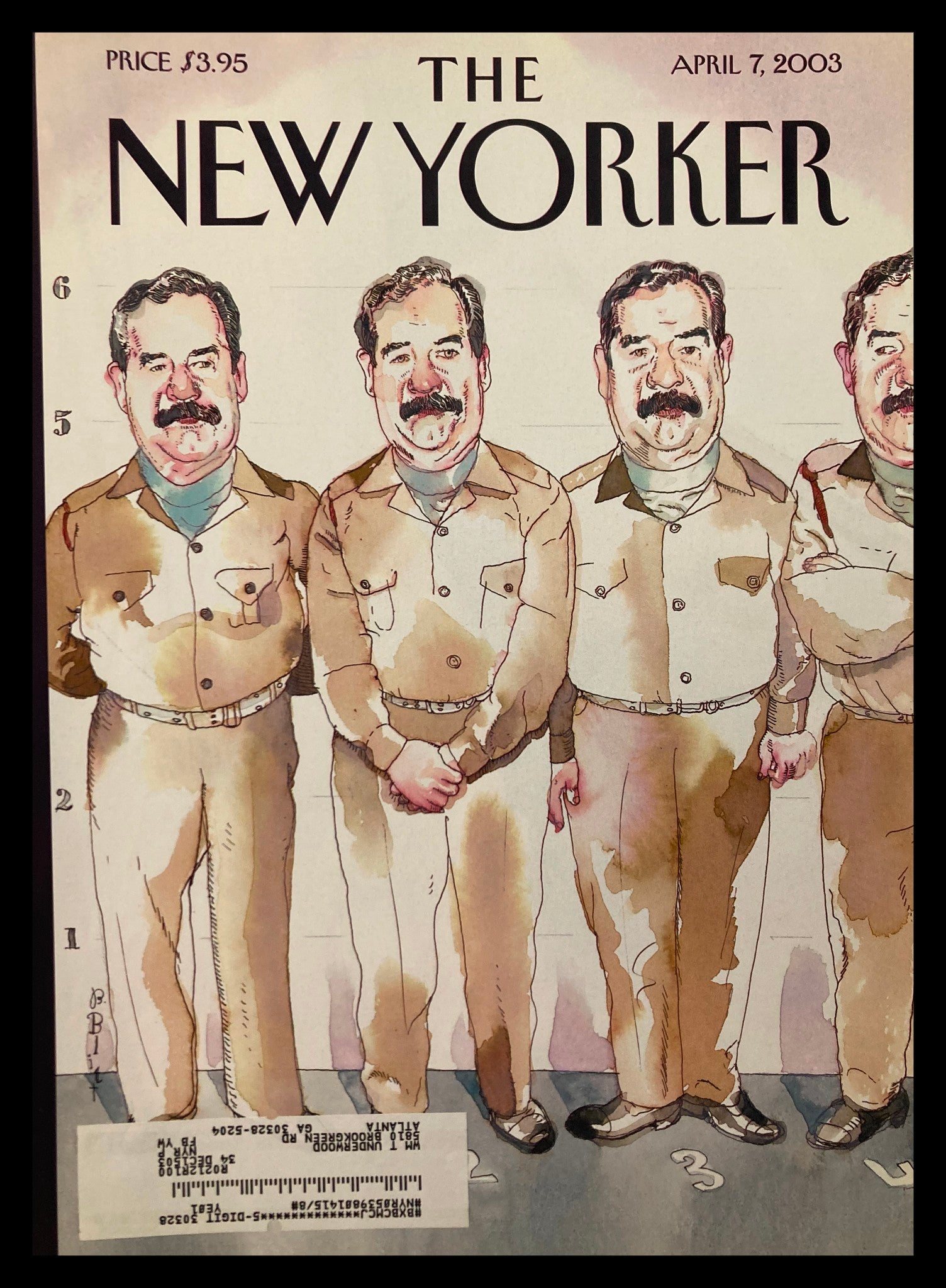 COVER ONLY The New Yorker April 7 2003 Line Up by Harry Bliss