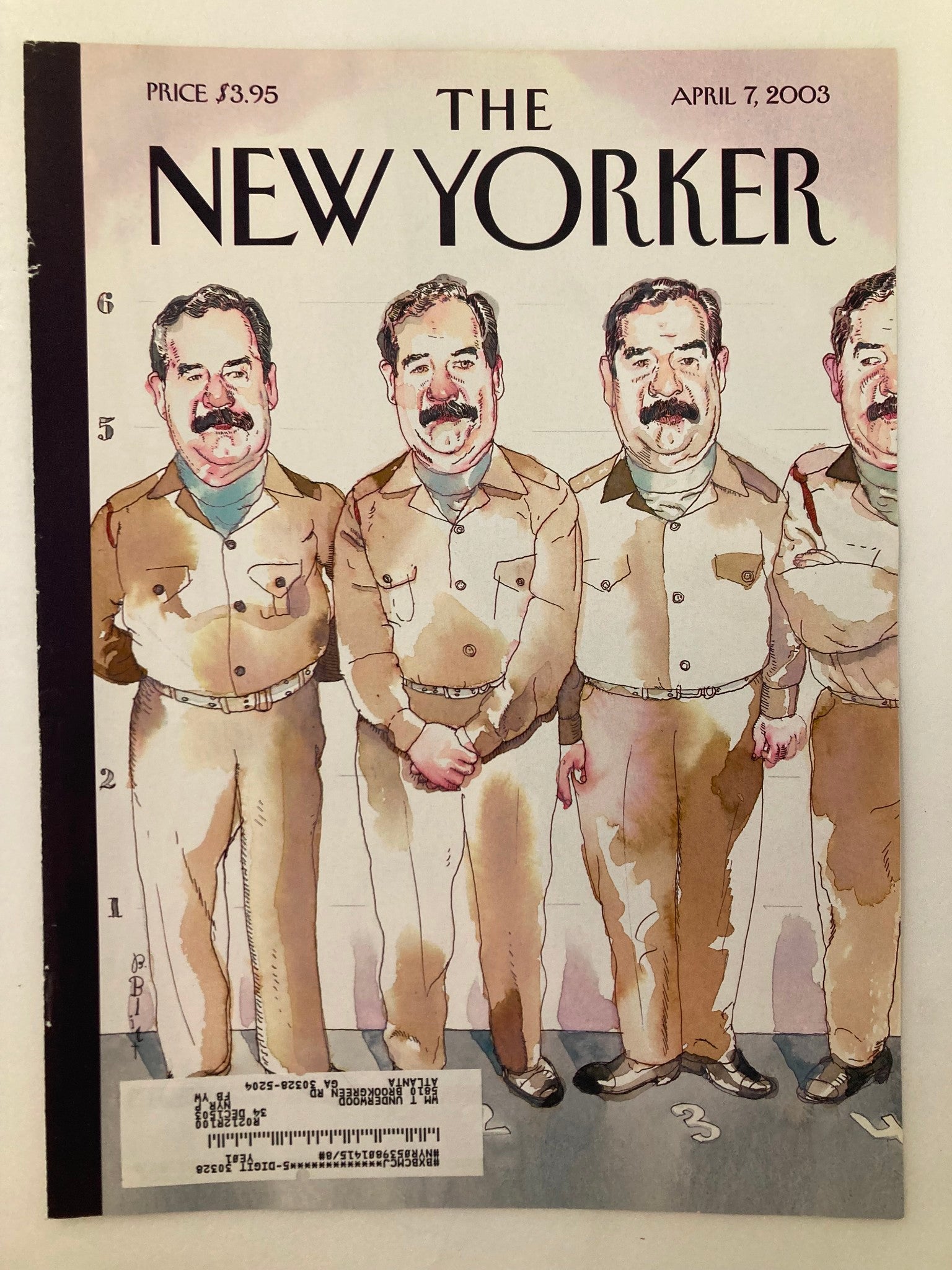 COVER ONLY The New Yorker April 7 2003 Line Up by Harry Bliss