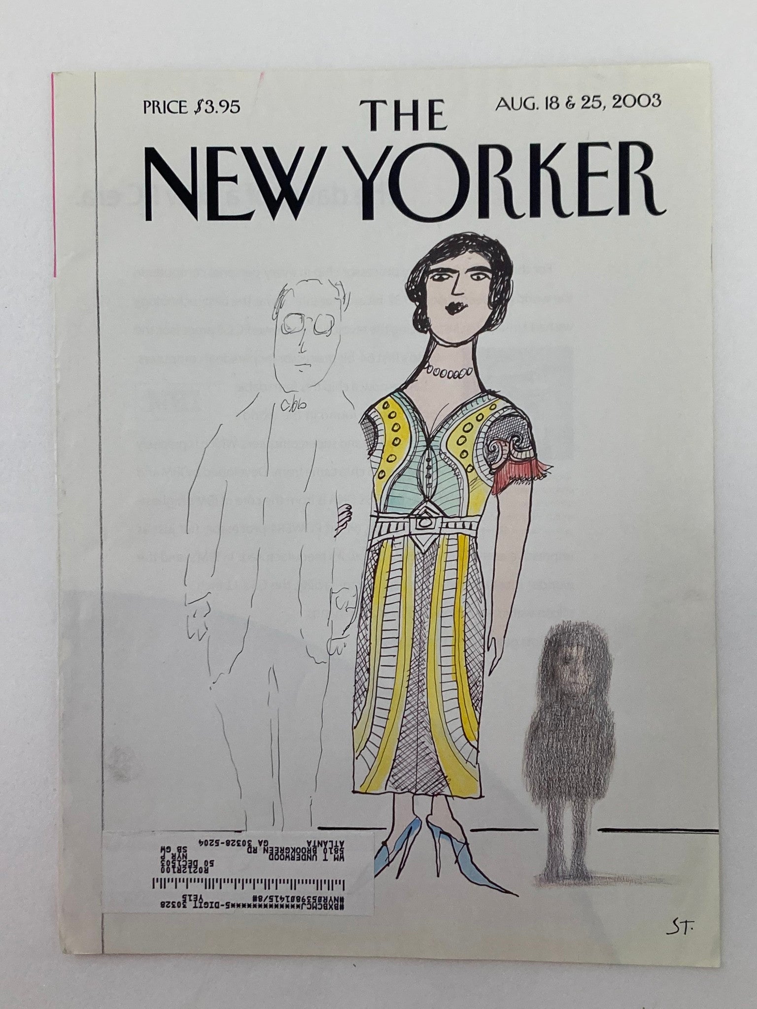 COVER ONLY The New Yorker August 18 2003 Family Portrait by Saul Steinberg