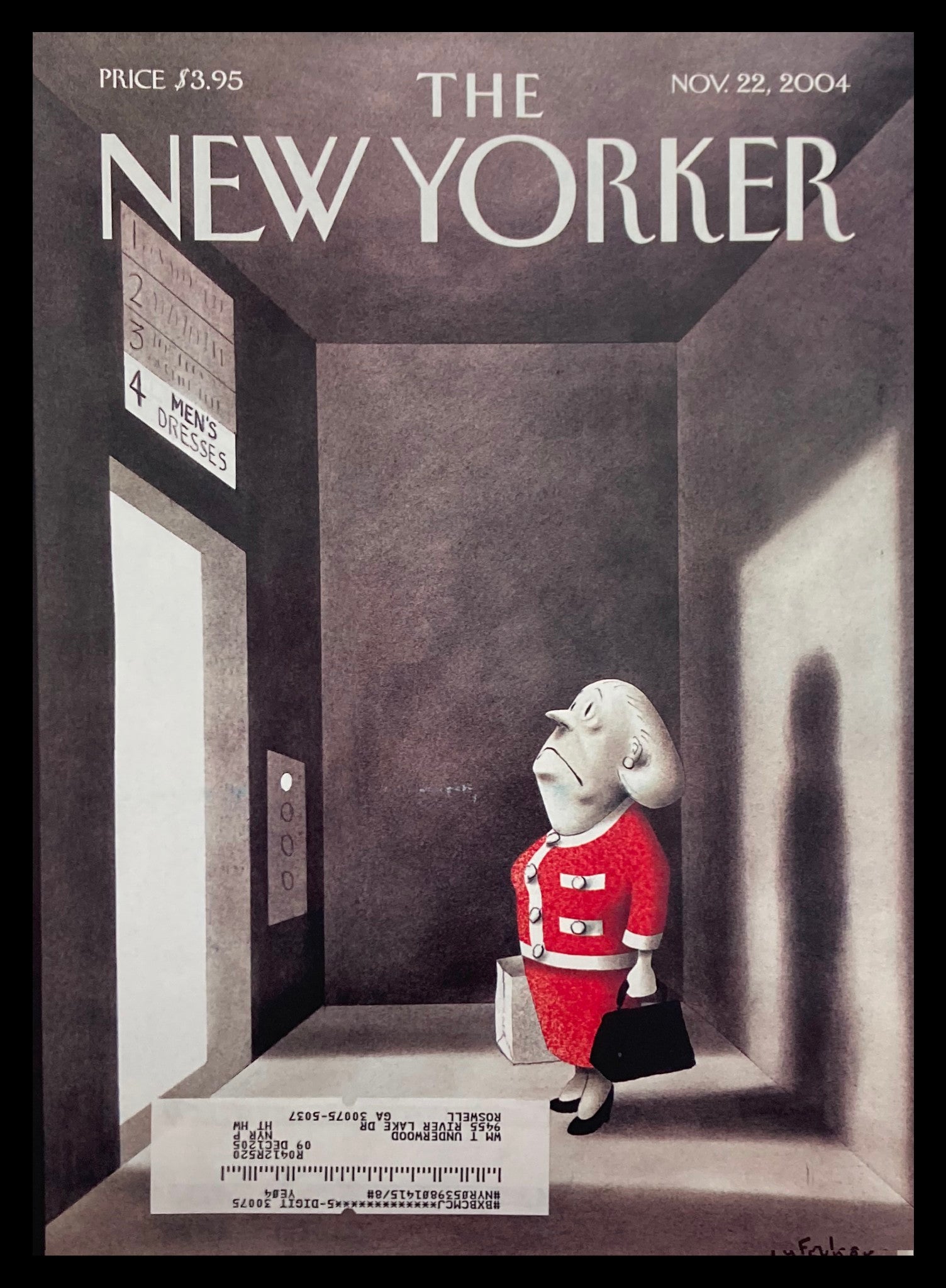 COVER ONLY The New Yorker November 22 2004 Wrong Floor by Ian Falconer