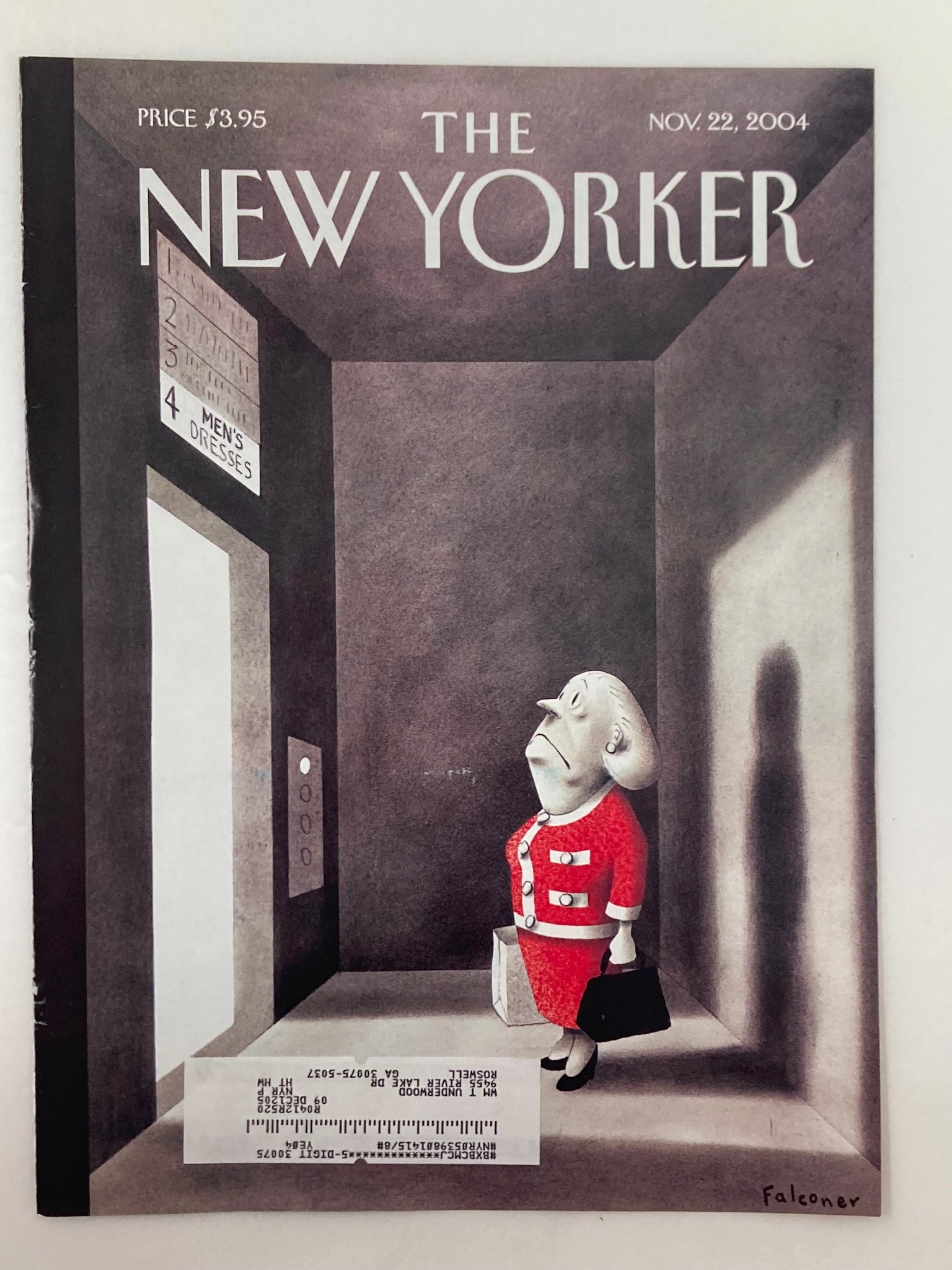 COVER ONLY The New Yorker November 22 2004 Wrong Floor by Ian Falconer