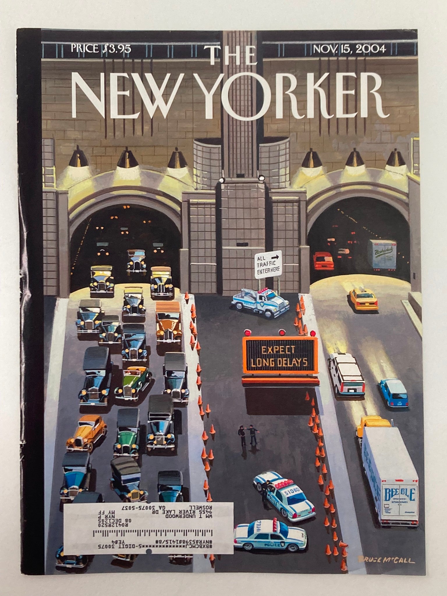 COVER ONLY The New Yorker November 15 2004 Expect Long Delays by Bruce McCall