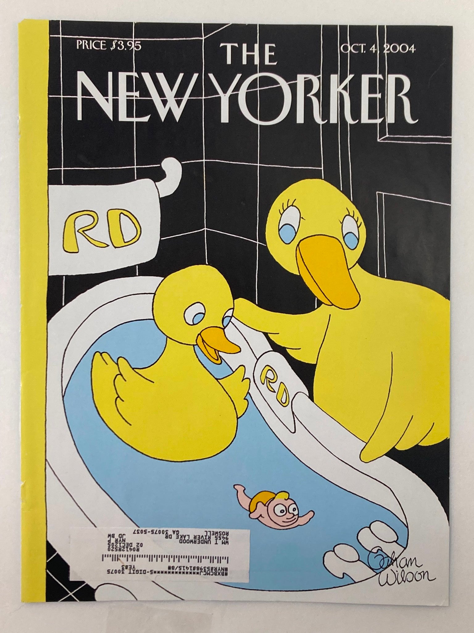 COVER ONLY The New Yorker October 4 2004 Rubber Ducky by Gahan Wilson