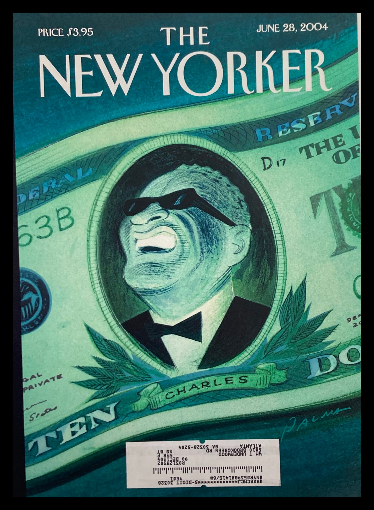 COVER ONLY The New Yorker June 28 2004 In Ray We Trust by Eric Palma