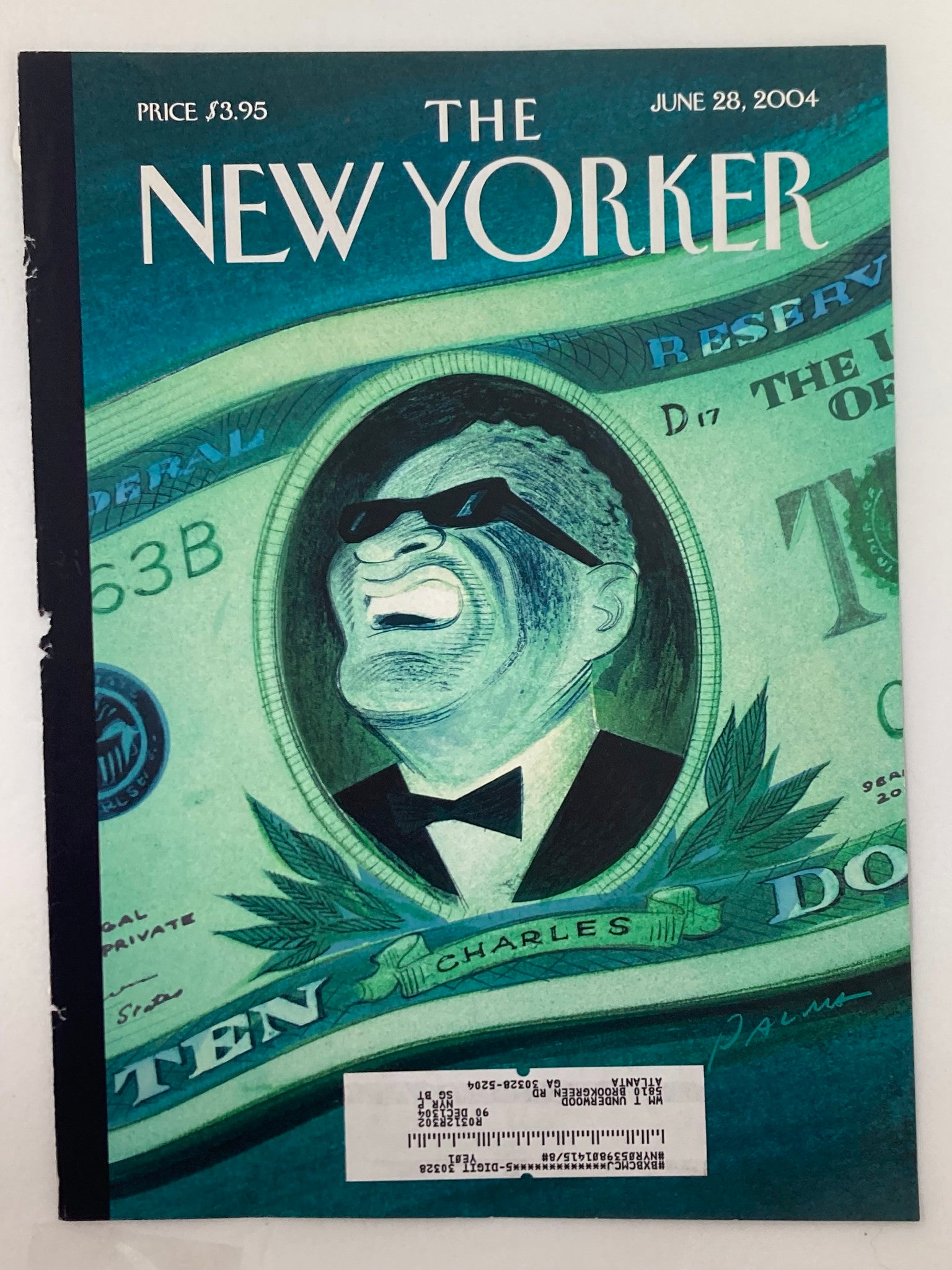 COVER ONLY The New Yorker June 28 2004 In Ray We Trust by Eric Palma