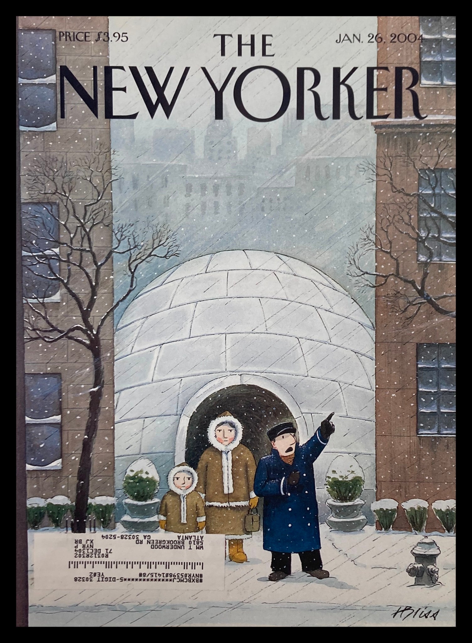 COVER ONLY The New Yorker January 26 2004 Mush! by Harry Bliss