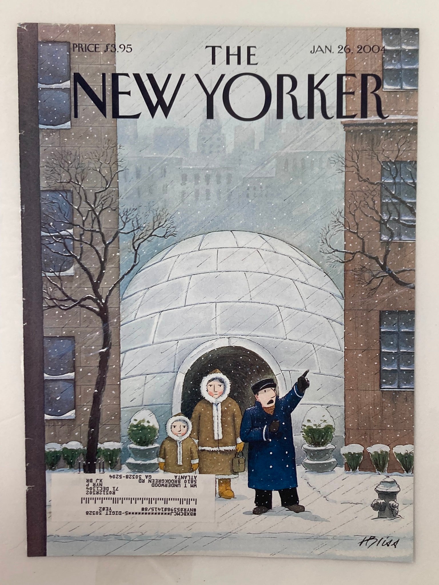 COVER ONLY The New Yorker January 26 2004 Mush! by Harry Bliss