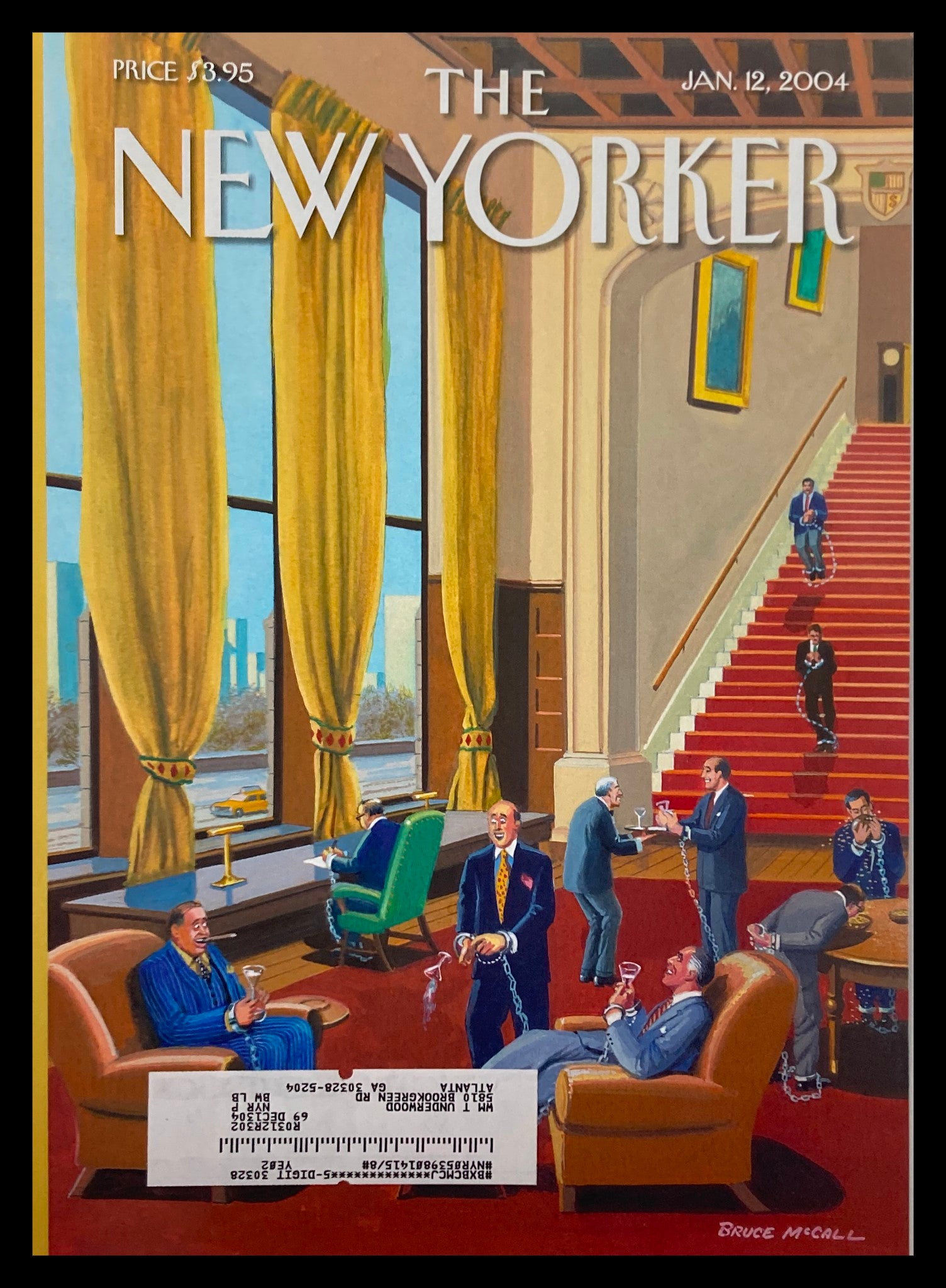 COVER ONLY The New Yorker January 12 2004 Rich Prisoners by Bruce McCall