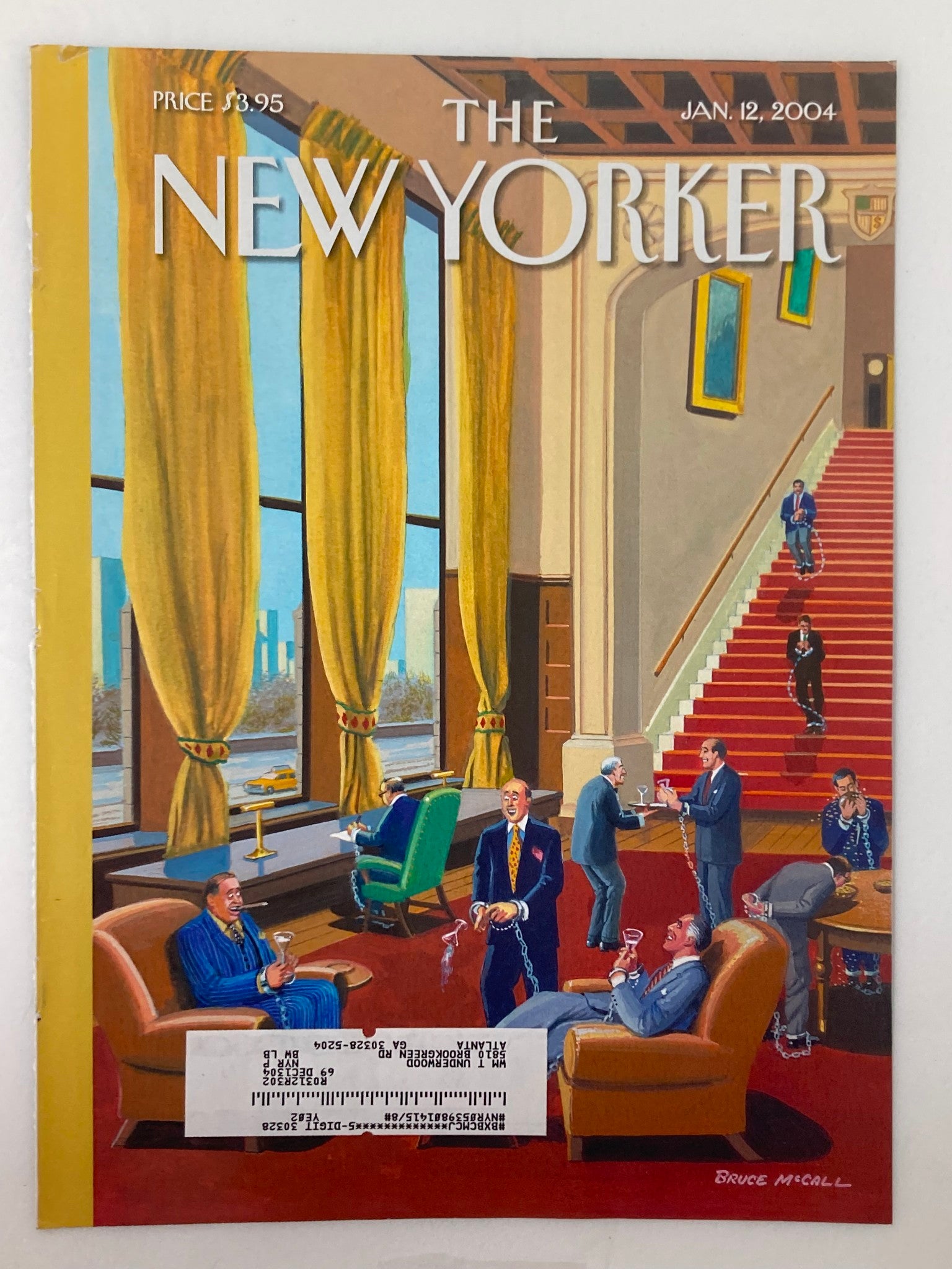 COVER ONLY The New Yorker January 12 2004 Rich Prisoners by Bruce McCall