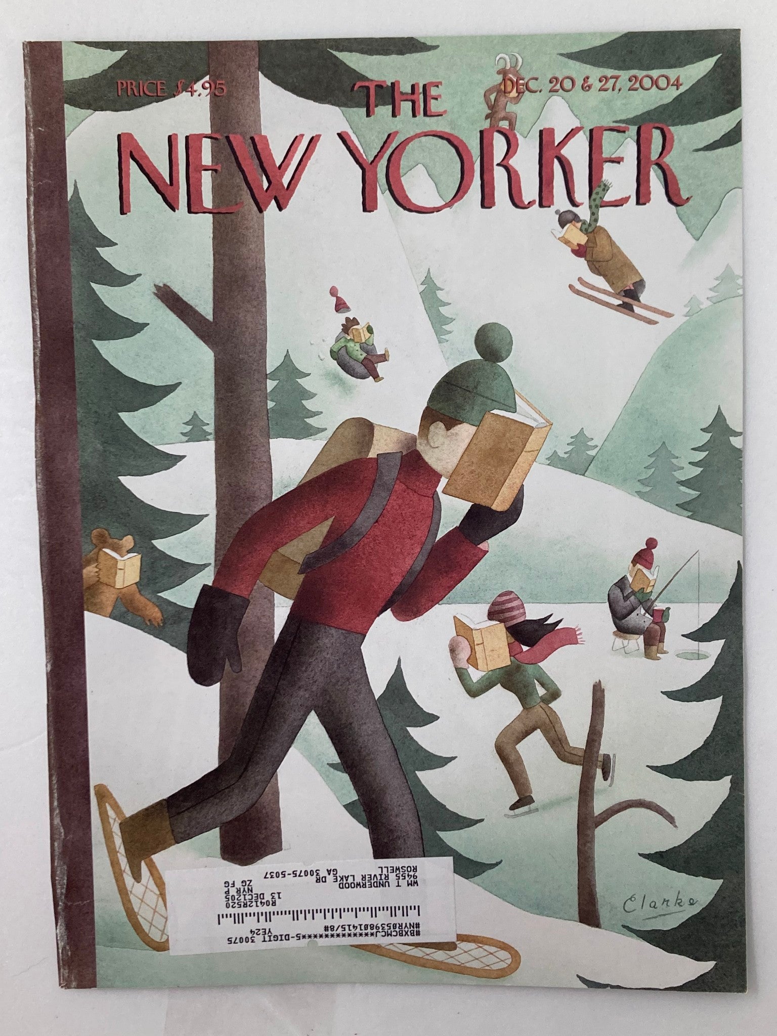 COVER ONLY The New Yorker December 20 2004 Winter Page-Turners by Greg Clarke