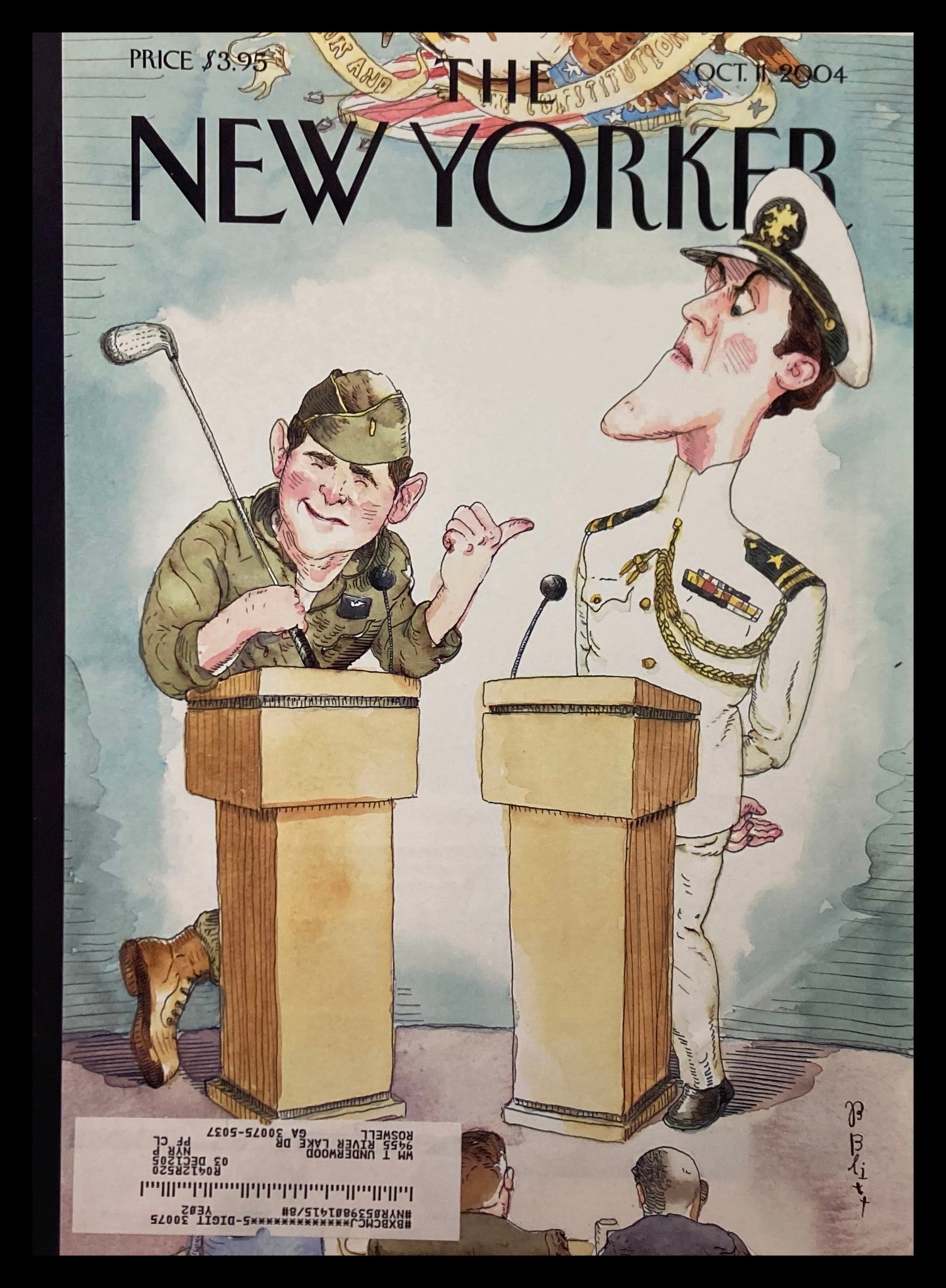 COVER ONLY The New Yorker October 11 2004 Stage Beauty Barry Blitt