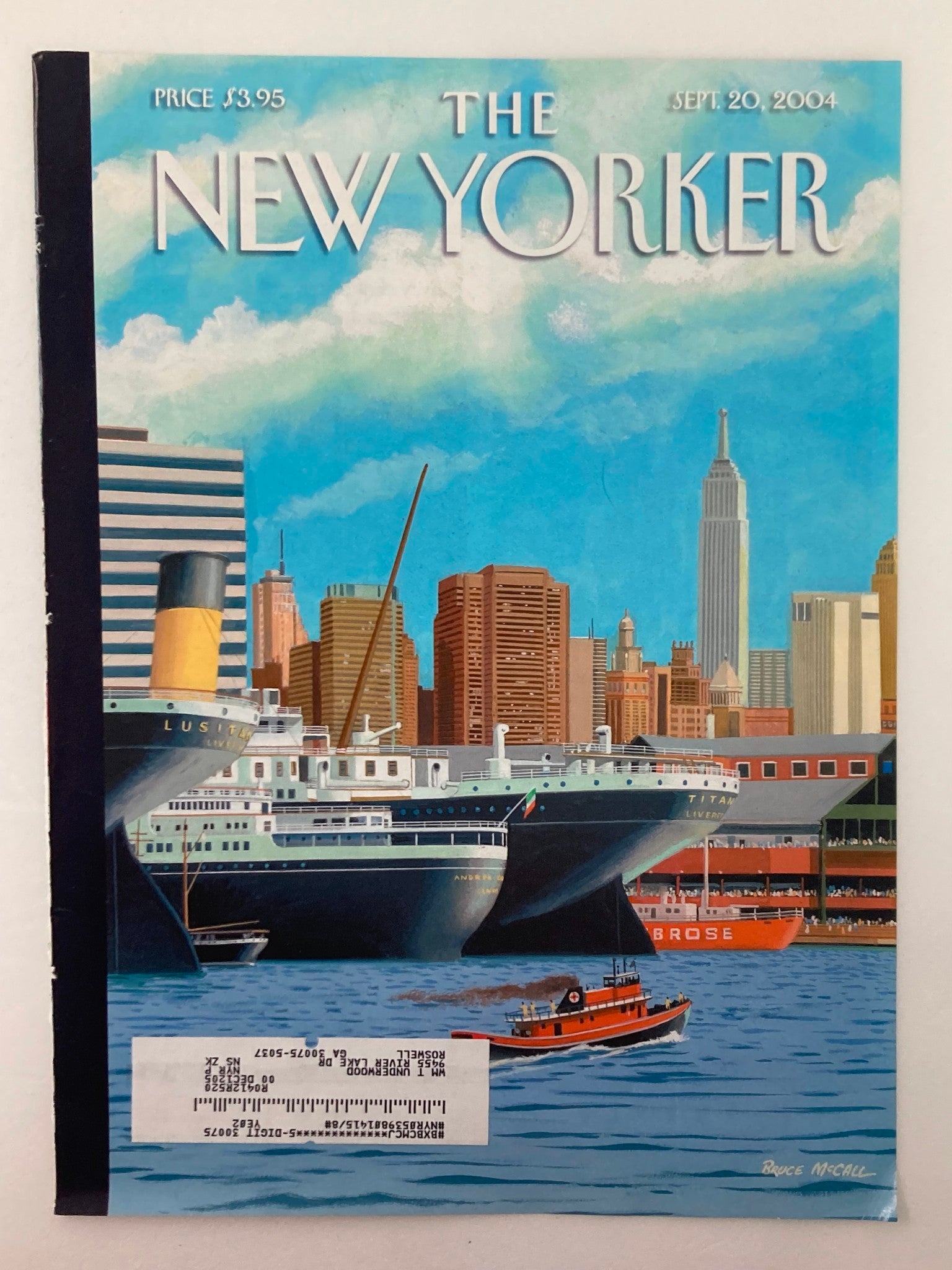 COVER ONLY The New Yorker September 20 2004 Ghost Ships by Bruce McCall