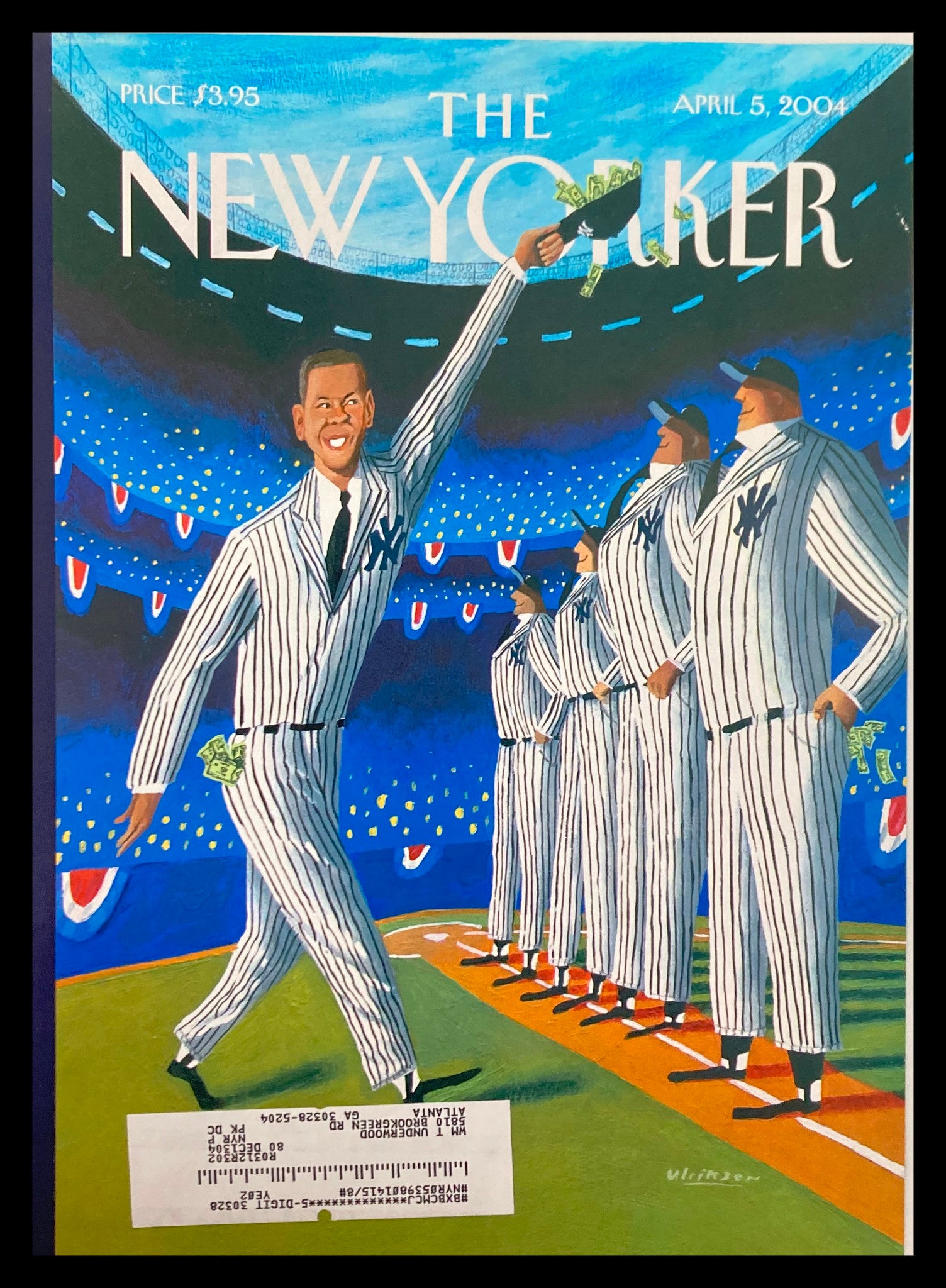 COVER ONLY The New Yorker April 5 2004 Stars & Stripes Forever by Mark Ulriksen