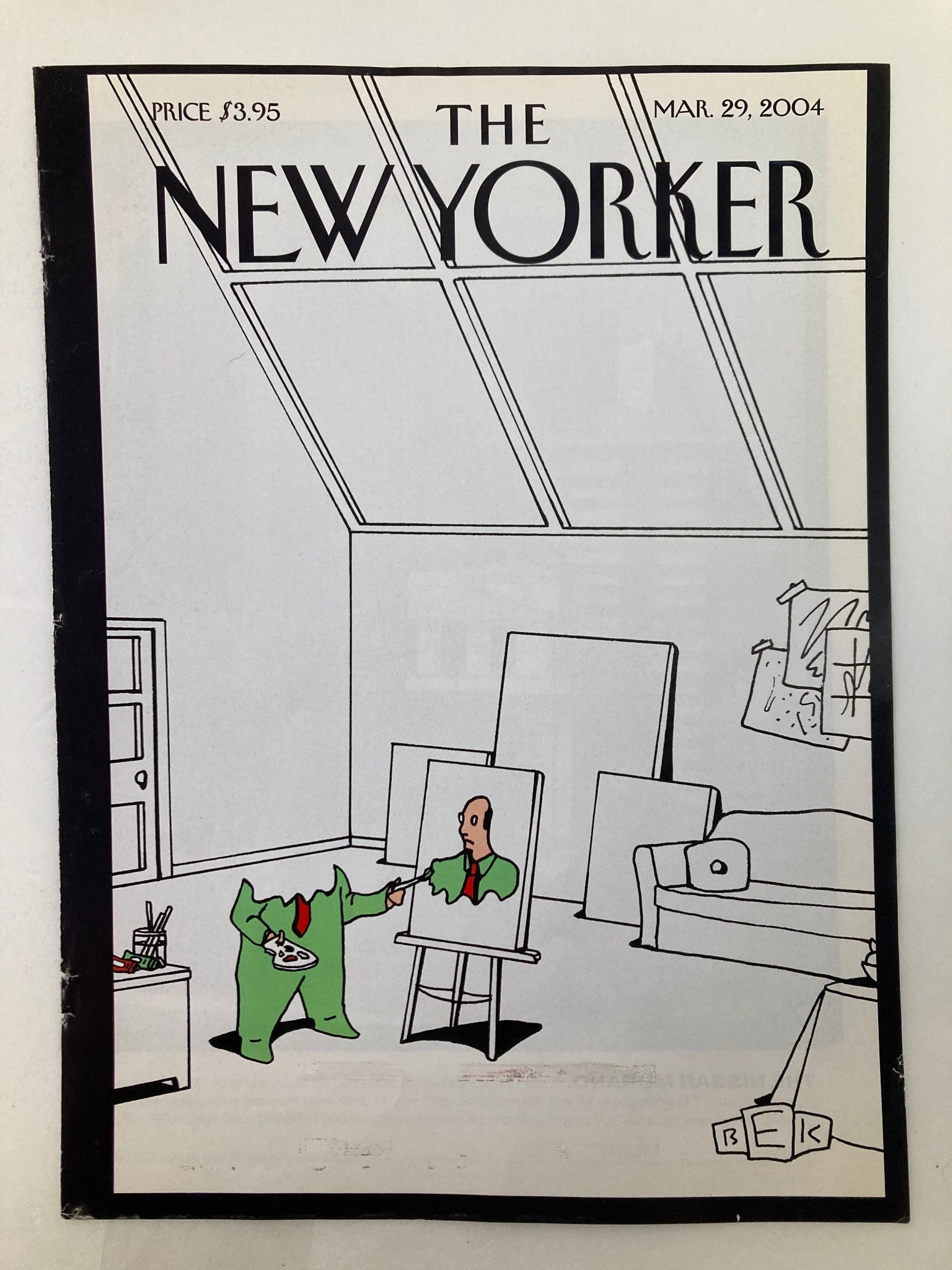 COVER ONLY The New Yorker March 29 2004 Self-Portrait by Bruce Eric Kaplan