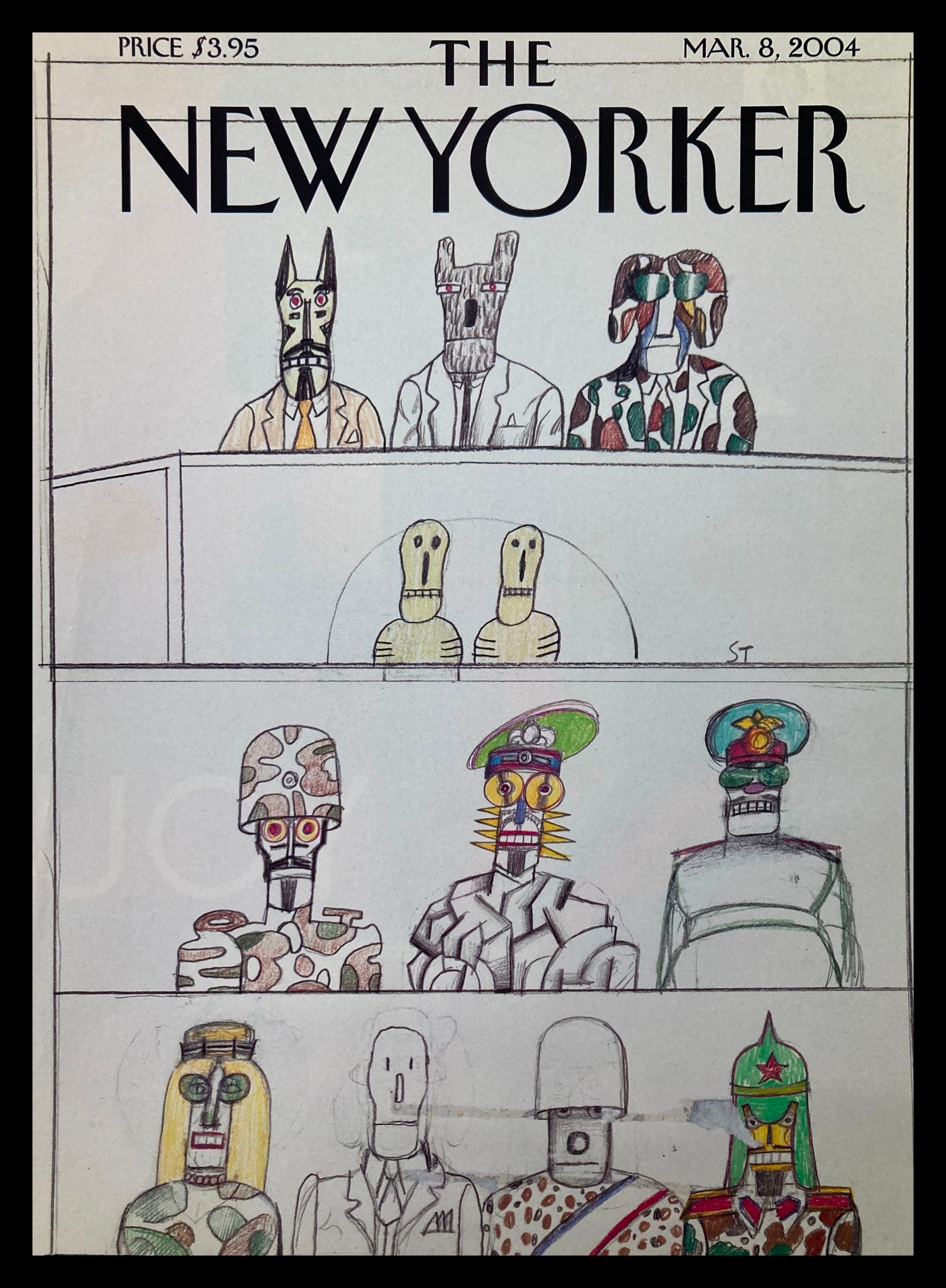 COVER ONLY The New Yorker March 8 2004 Gospel Truths by Saul Steinberg