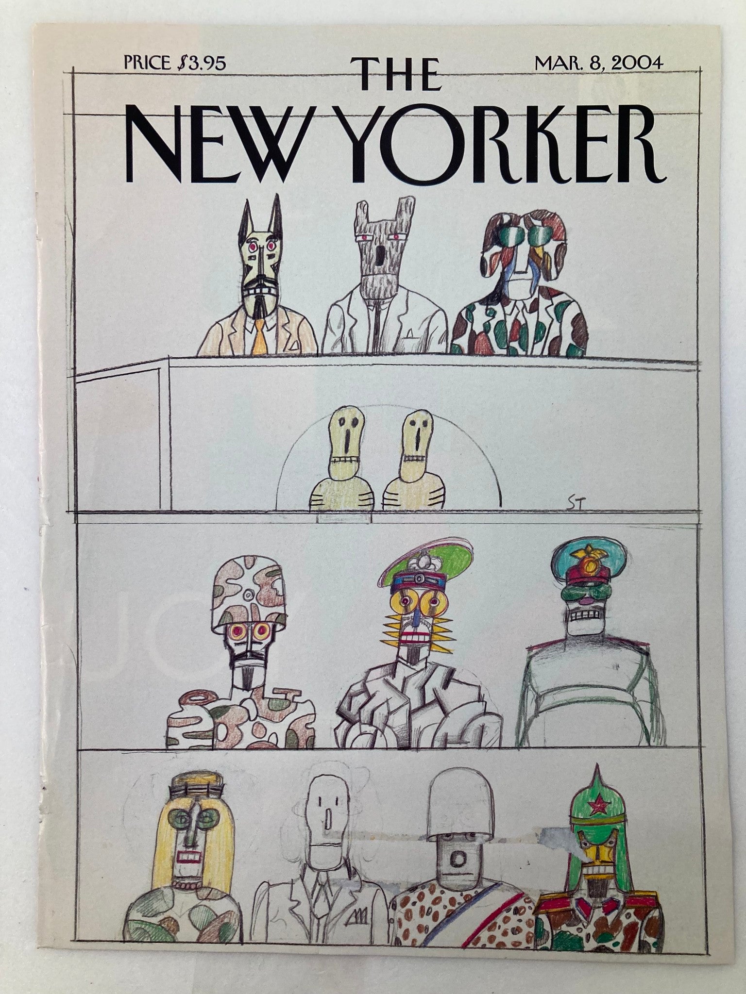 COVER ONLY The New Yorker March 8 2004 Gospel Truths by Saul Steinberg