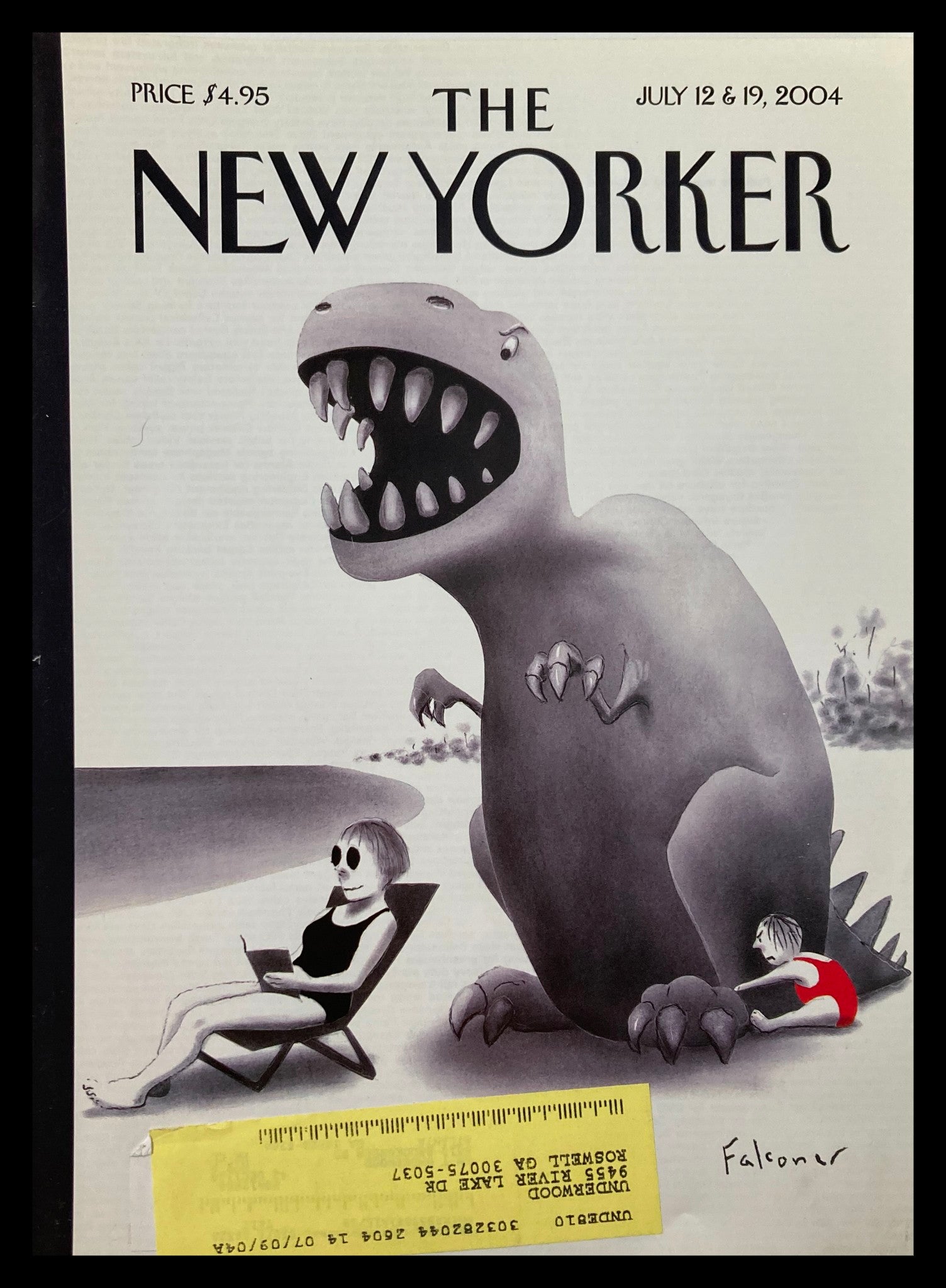 COVER ONLY The New Yorker July 12 2004 Life's A Beach by Ian Falconer