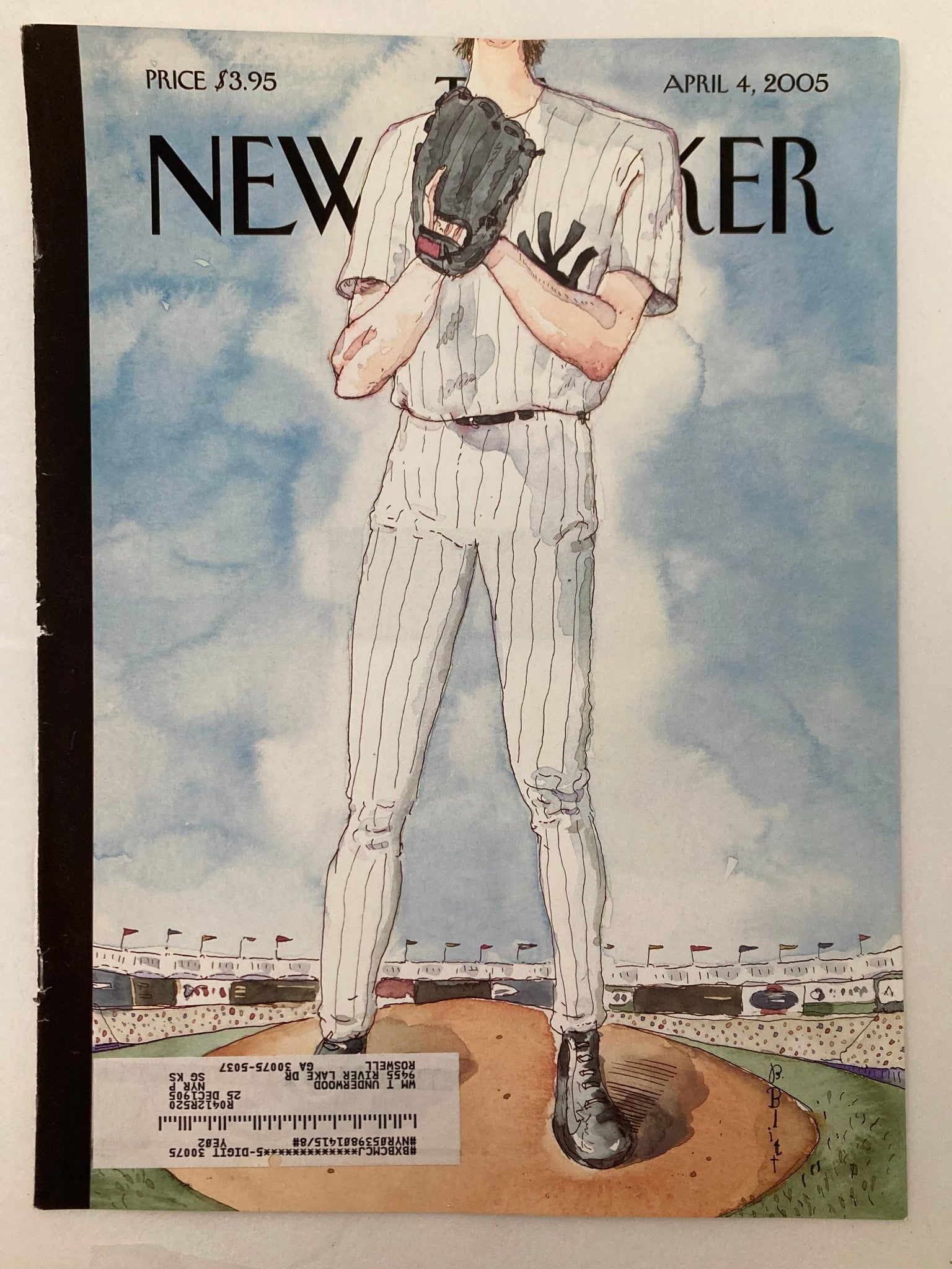 COVER ONLY The New Yorker April 4 2005 Over the Top by Barry Blitt