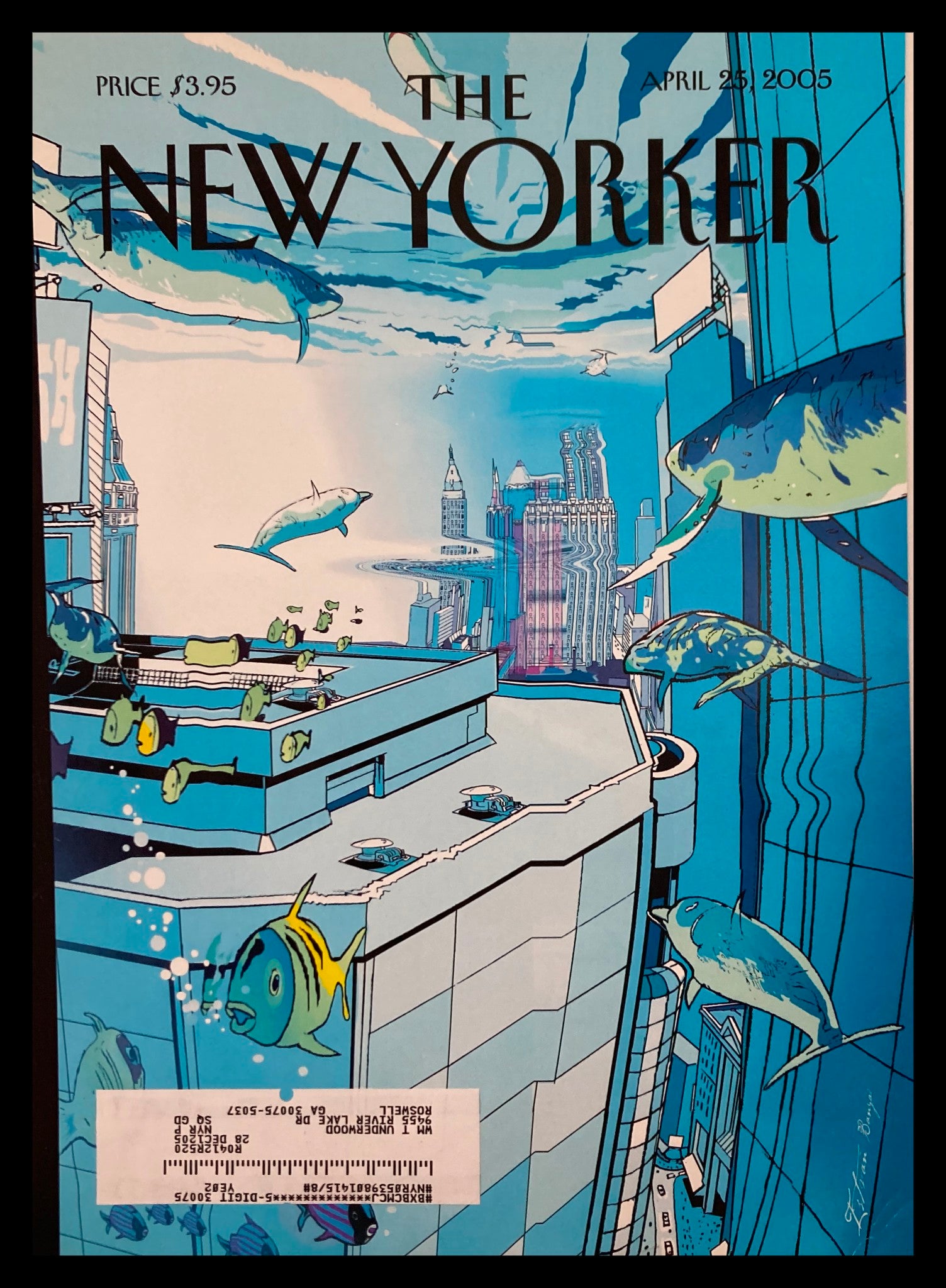 COVER ONLY The New Yorker April 25 2005 Underwater City by Istvan Banyai