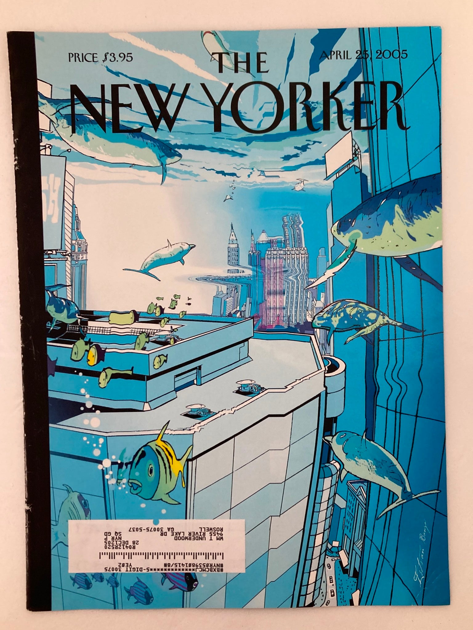 COVER ONLY The New Yorker April 25 2005 Underwater City by Istvan Banyai