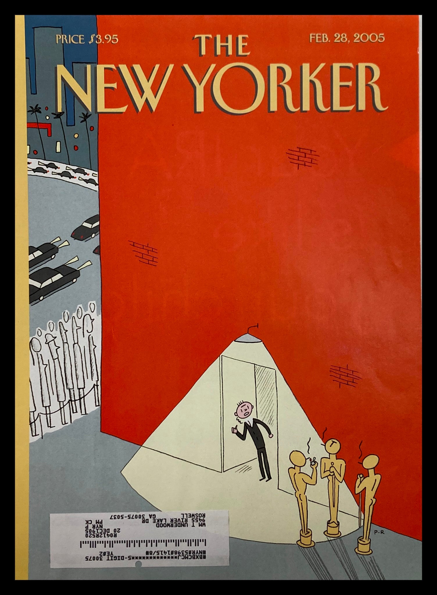 COVER ONLY The New Yorker February 28 2005 Backstage at Oscars by Philippe Roul