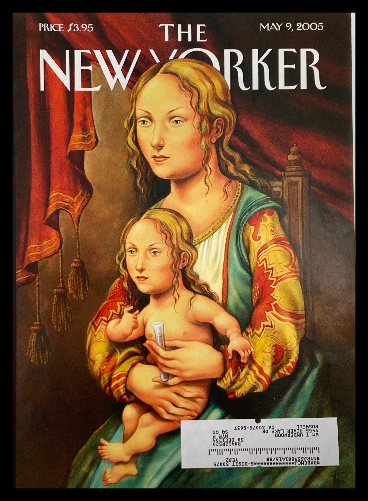 COVER ONLY The New Yorker May 9 2005 Like Mother, Like Daughter by Anita Kunz