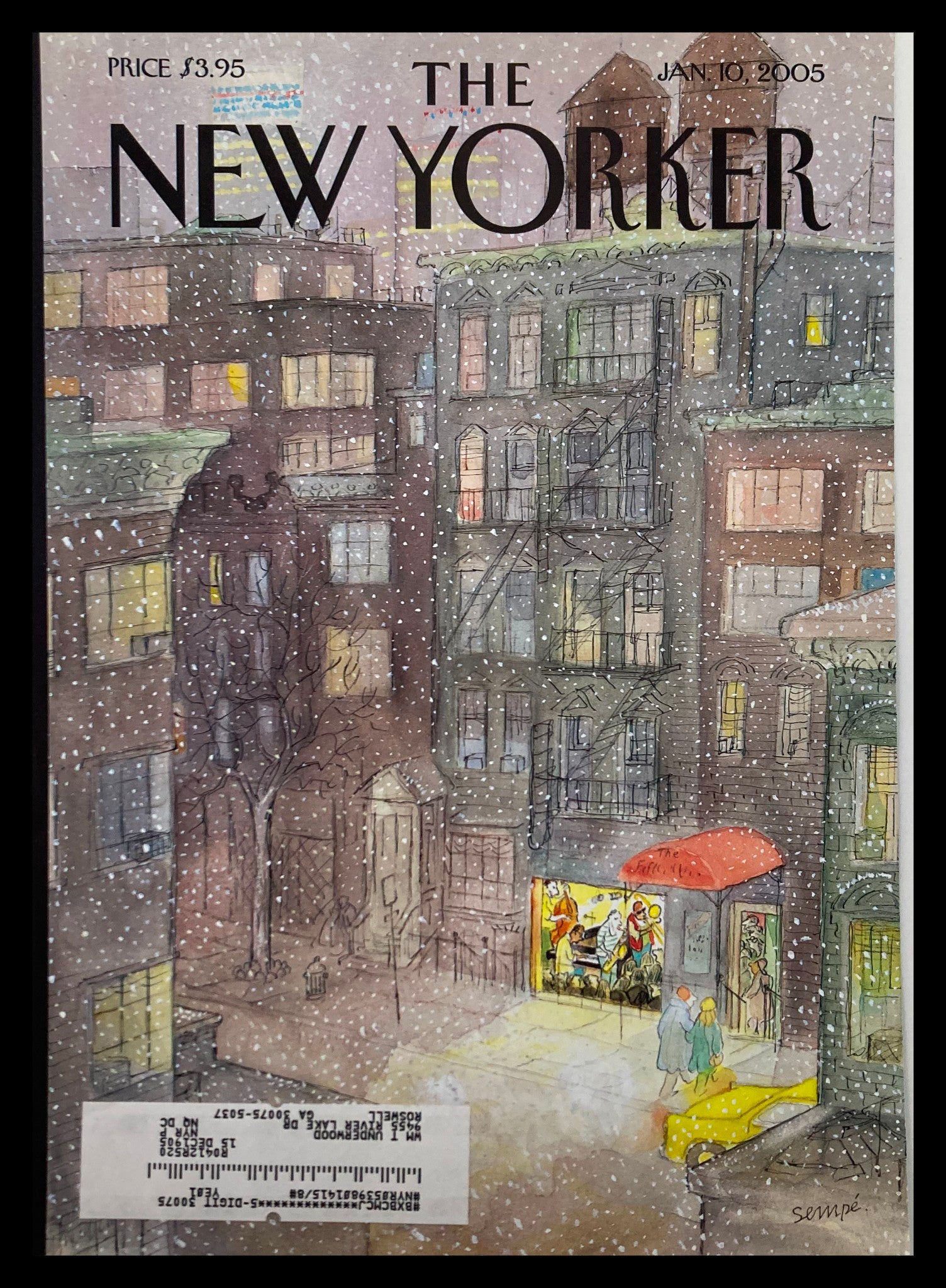 COVER ONLY The New Yorker January 10 2005 Tsunami Disaster by Jean-Jacques Sempé