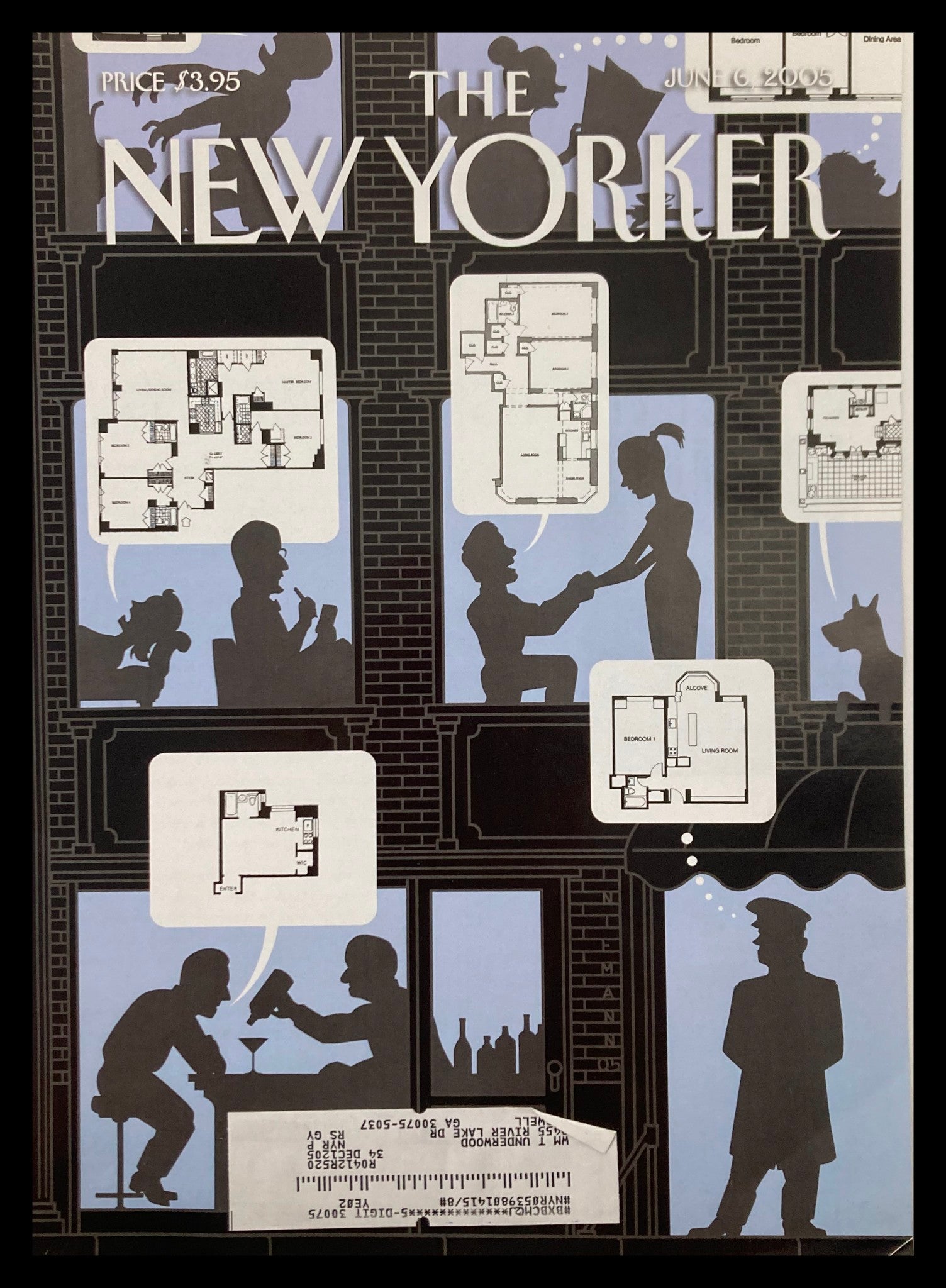 COVER ONLY The New Yorker June 6 2005 Real Estate Bubble by Christoph Niemann