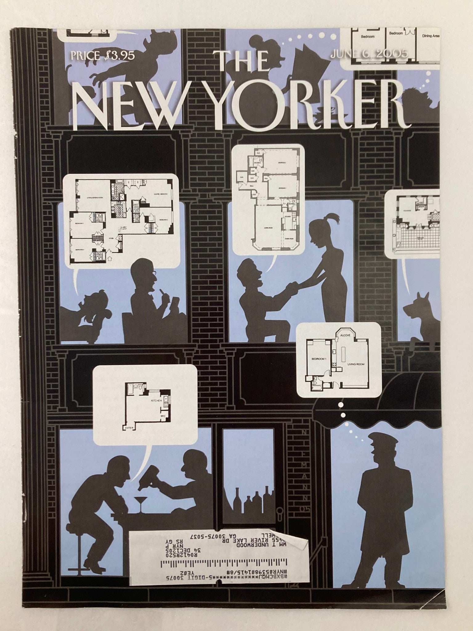 COVER ONLY The New Yorker June 6 2005 Real Estate Bubble by Christoph Niemann