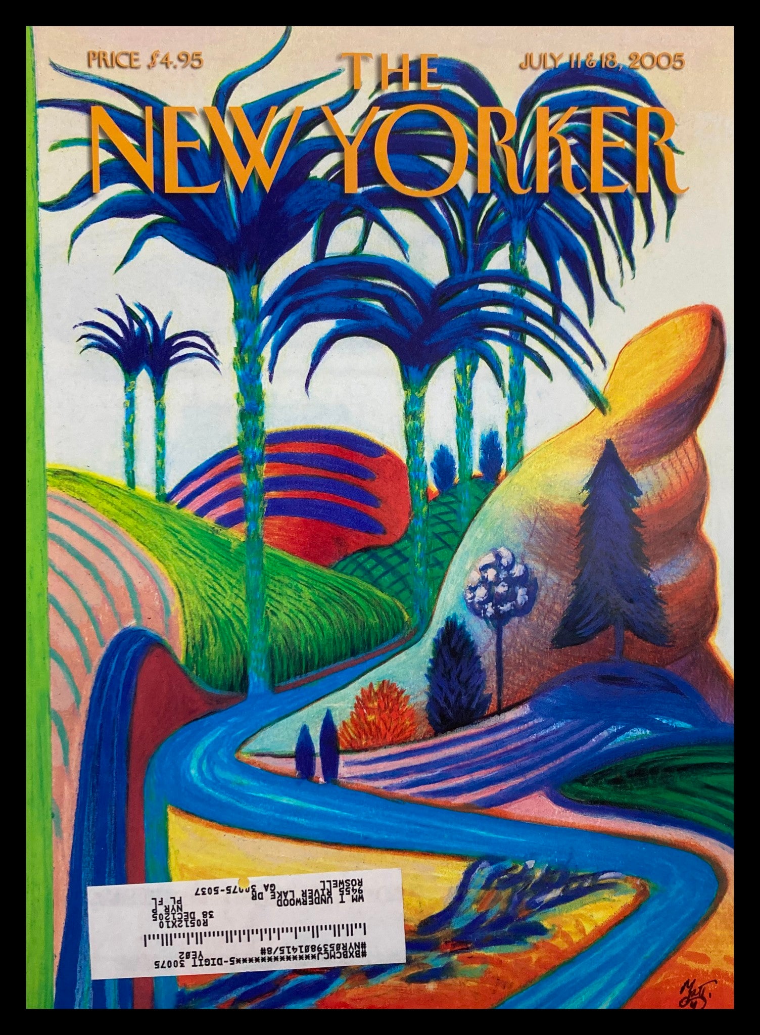 COVER ONLY The New Yorker July 11 2005 Rainbow Island by Lorenzo Mattotti