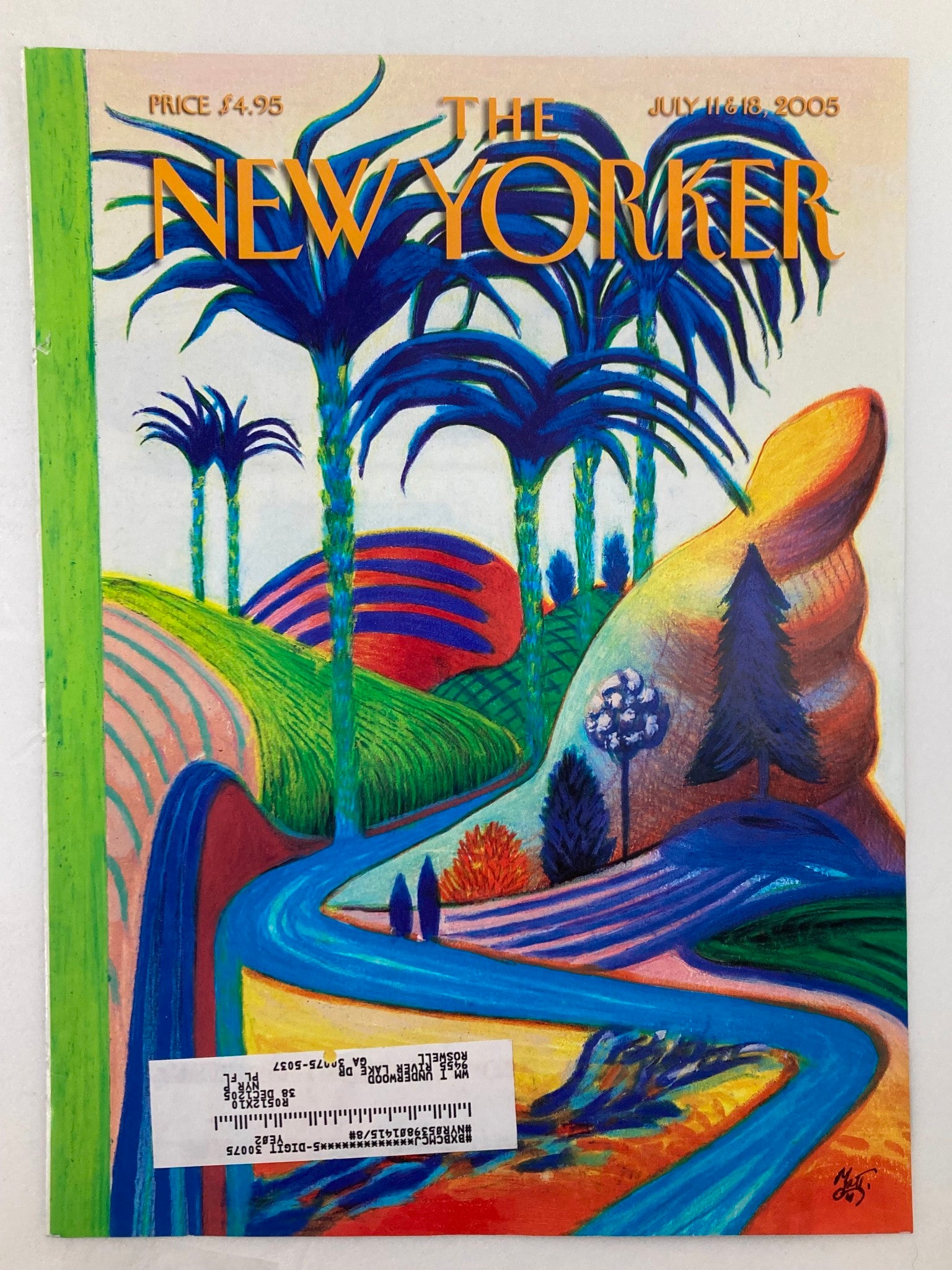 COVER ONLY The New Yorker July 11 2005 Rainbow Island by Lorenzo Mattotti