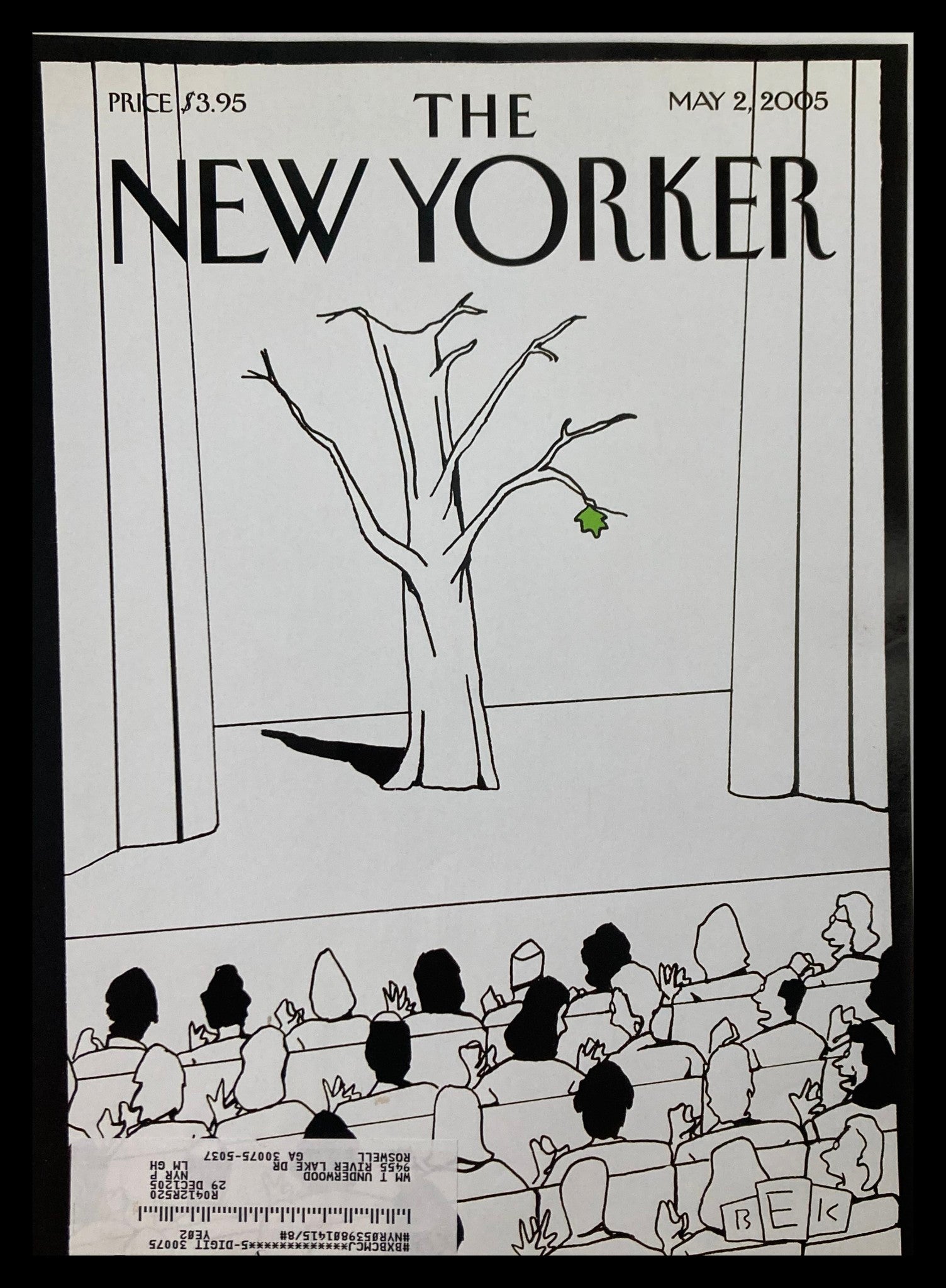 COVER ONLY The New Yorker May 2 2005 Bravo, Spring by Bruce Eric Kaplan